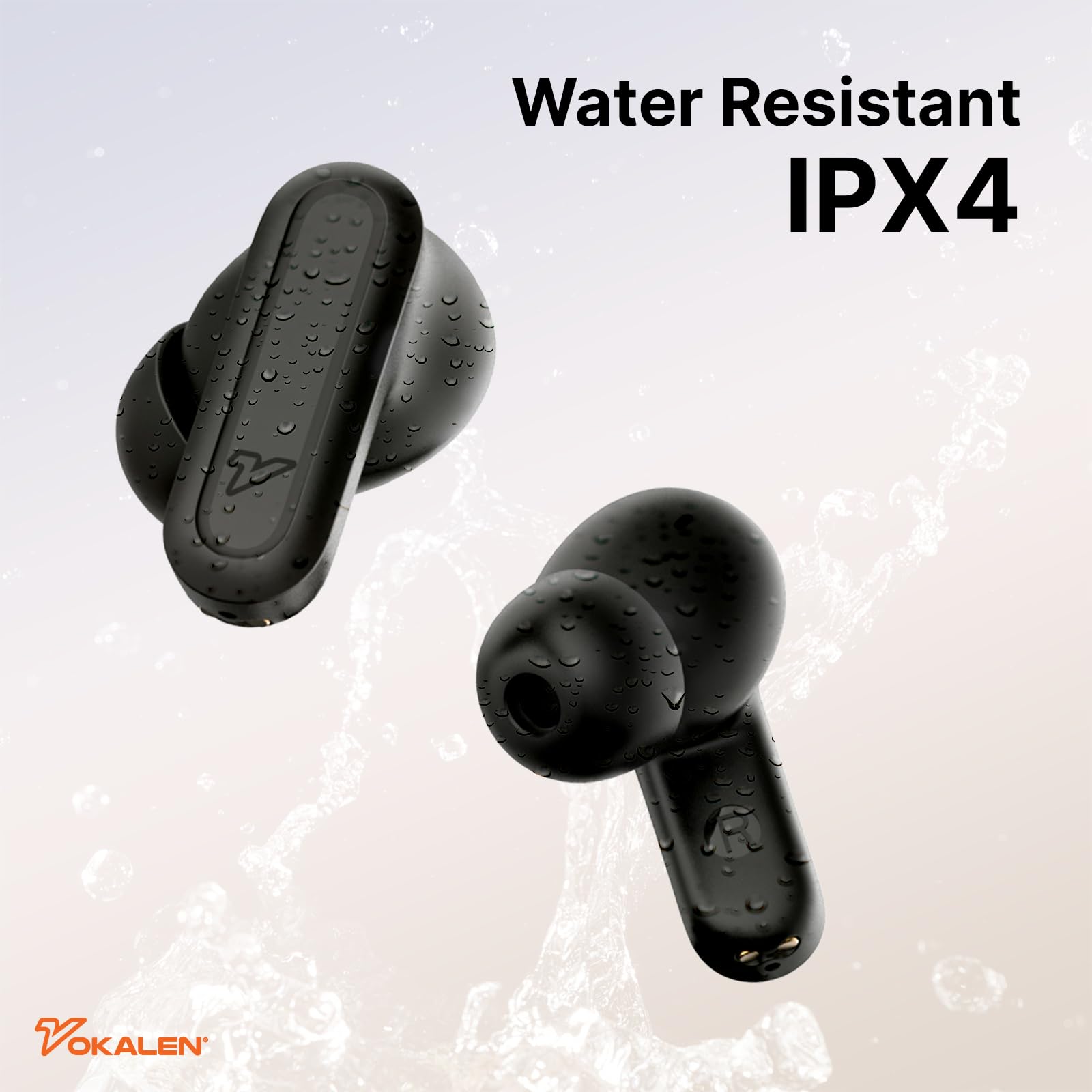 VOKALEN Air Pro True Wireless Earbuds with Hybrid Active Noise Cancelling, Bluetooth 5.3 Headphones, 40H Playtime & Wireless Charging, Custom EQ APP Control, Ergonomic In-Ear Design - Perfect for Travel, Workouts & Commuting