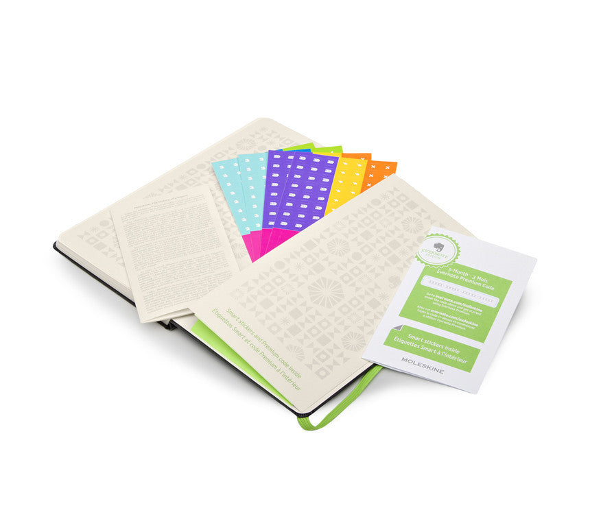 Moleskine Evernote Smart Notebook - Large Sketchbook with Reusable Stickers for Artists, Designers & Note Taking | Perfect for Sketching, Journaling & Creative Projects