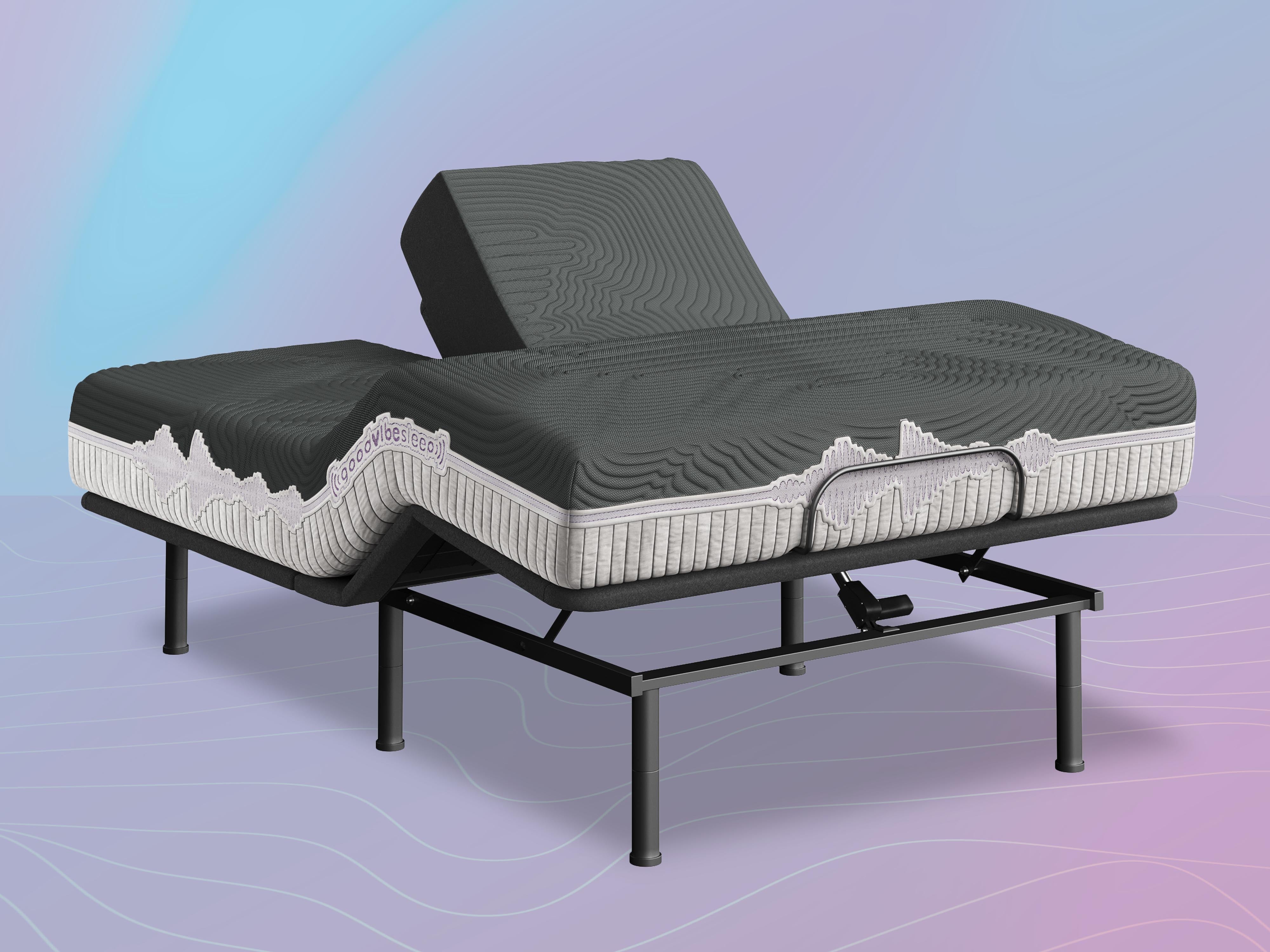 Good Vibe Sleep Adjustable Bed Frame - Queen Size with Remote Control for Custom Comfort | Perfect for Home, Apartment & Guest Room Use