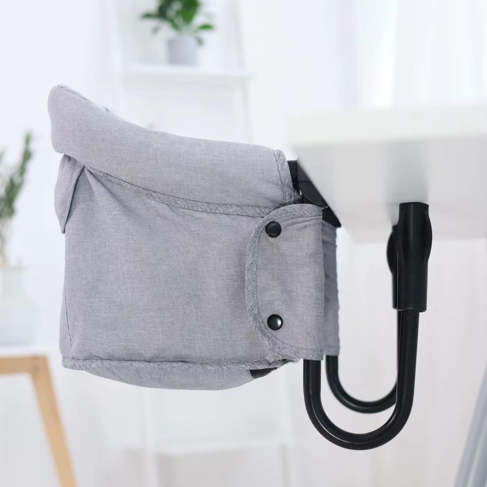 Hook On High Chair for Babies - Portable Clip On Feeding Seat with Fold-Flat Storage, Heavy Duty Design for Home & Travel - Perfect for Dining, Outdoor Picnics, and Restaurant Use