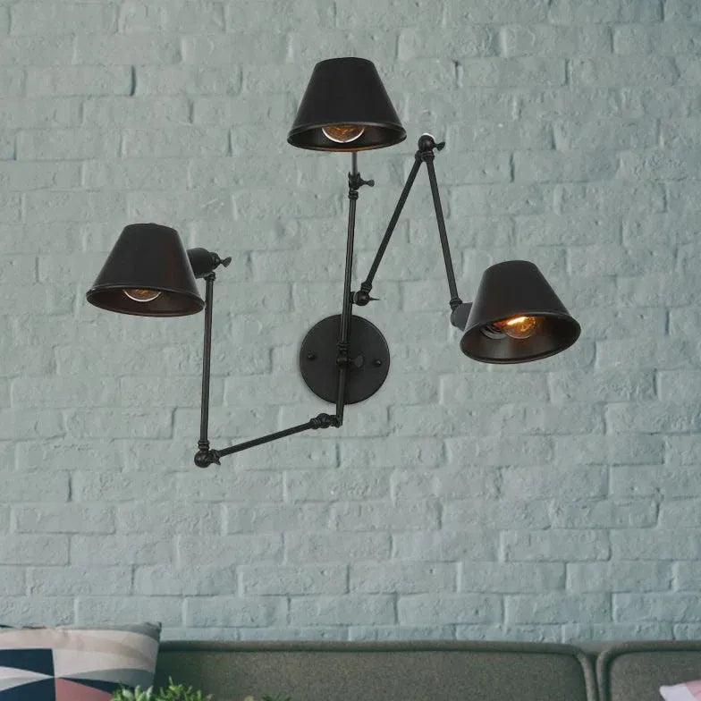 Multi-Arm Adjustable Industrial Wall Lights - Dimmable LED Workshop Lighting for Garage, Warehouse & Factory - Perfect for Task Lighting & Workspaces
