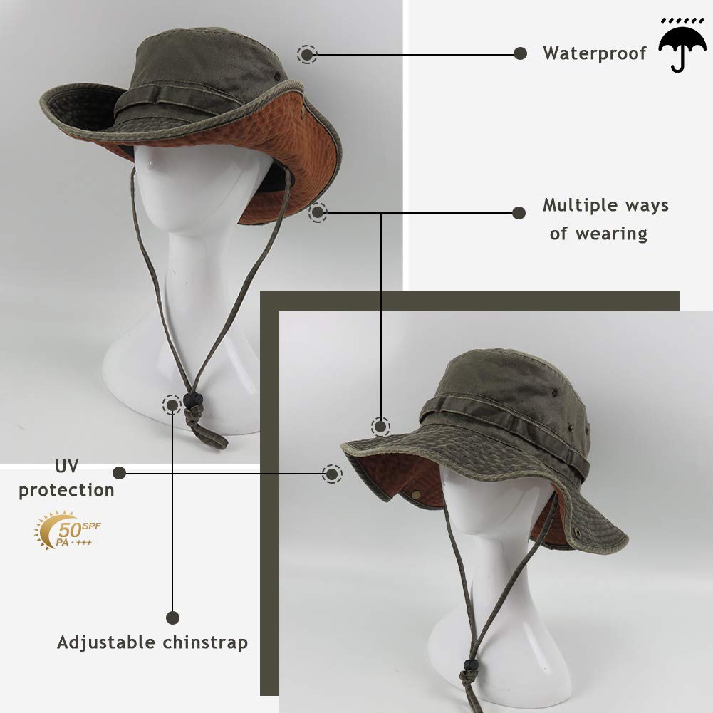 UV Protection Bucket Hat for Men & Women - Wide Brim Sun Hat for Fishing, Hiking, Safari & Outdoor Activities | UPF 50+ Sun Protection Boonie Hat
