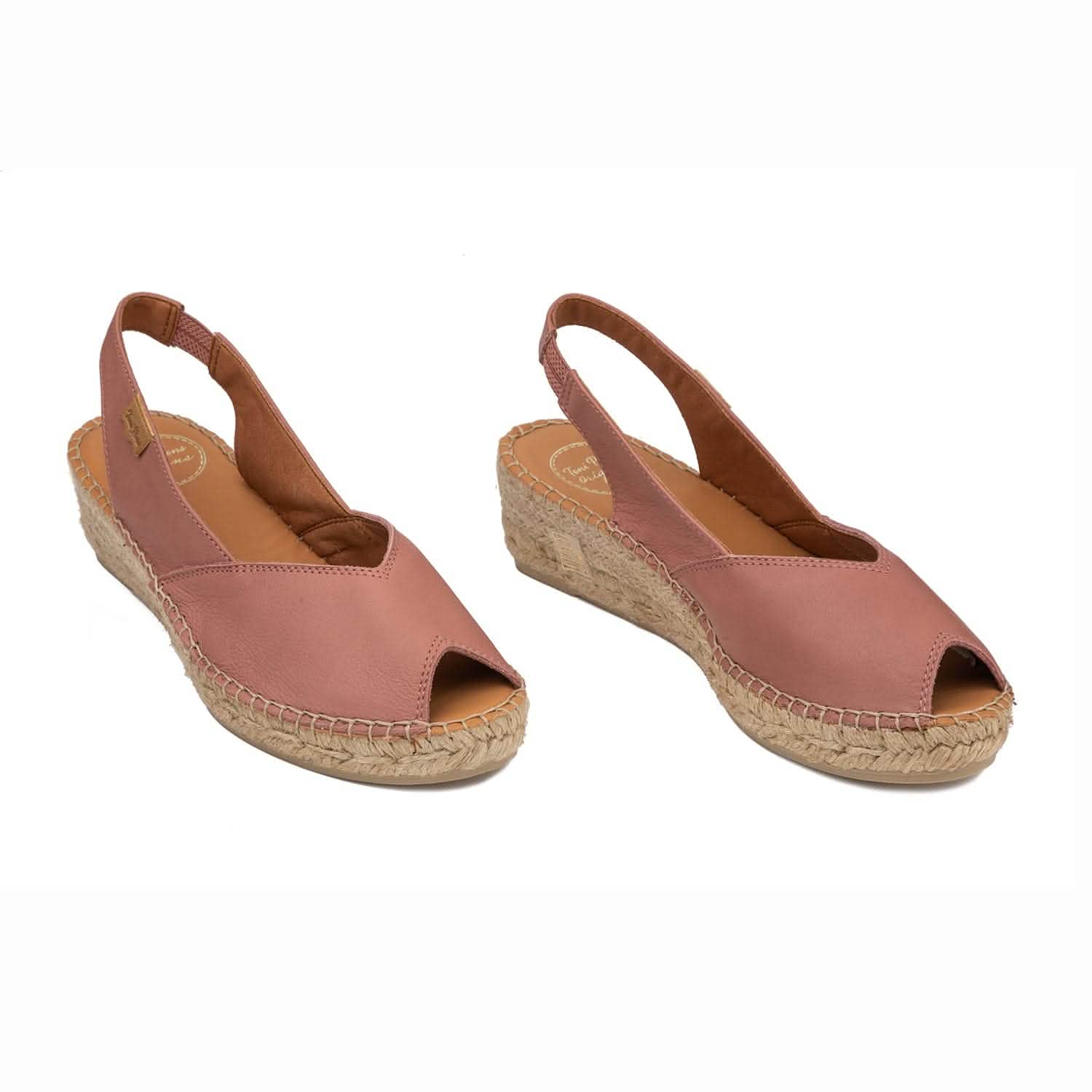Bernia P Women's Plain Leather Wedge Espadrilles - Comfortable Casual Summer Shoes for Beach, Vacation & Everyday Wear