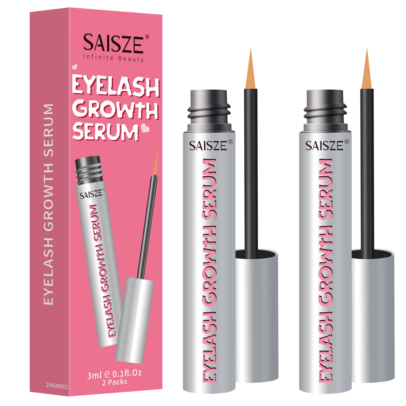 **Premium Eyelash Growth Serum - 2 Pack (0.1 Fl Oz Each) - Natural Biotin Formula for Longer, Fuller & Thicker Lashes - Lash Enhancer & Extension Booster - Perfect for Daily Use & Special Occasions**