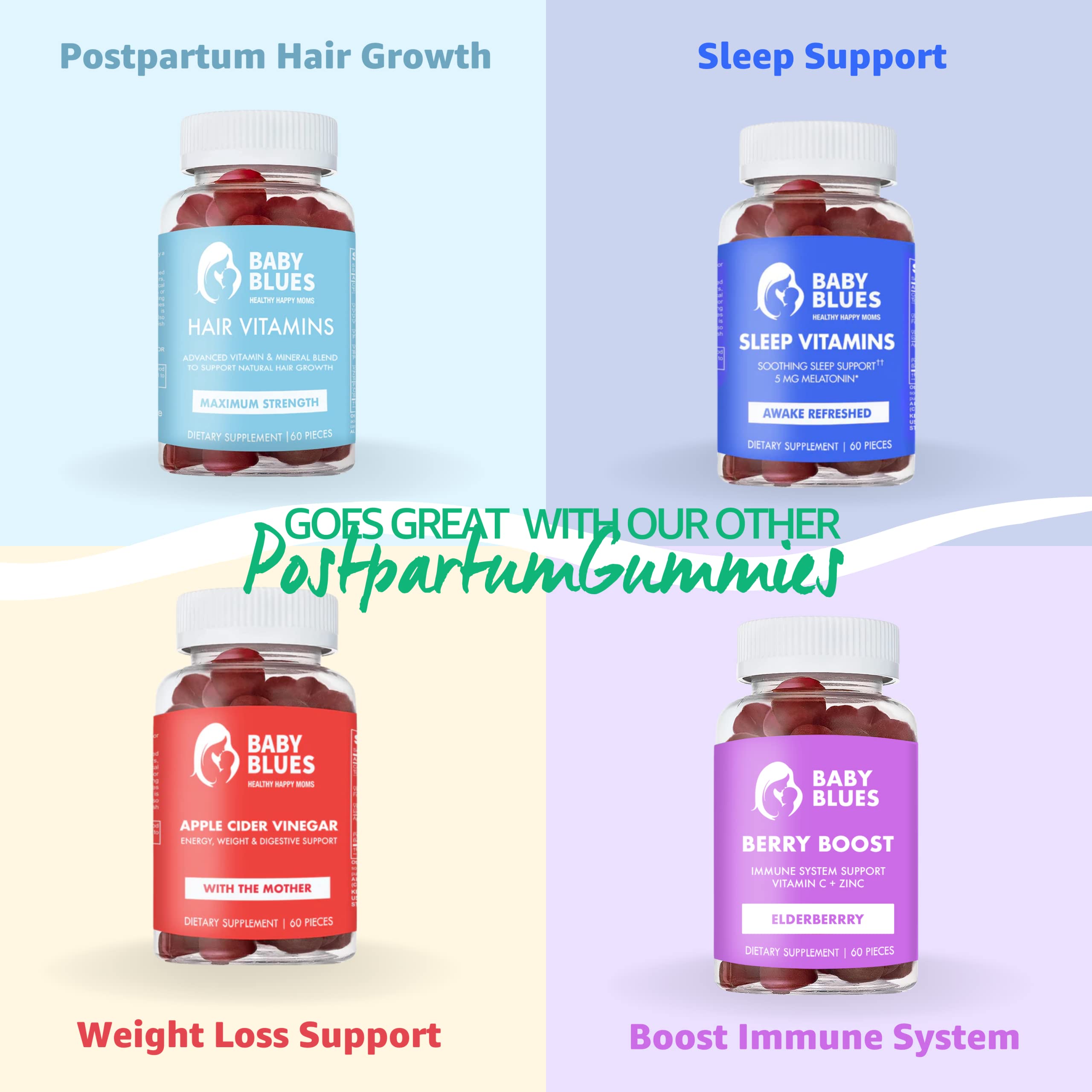 Organic Probiotic Gummy Vitamins for Moms - Strawberry Flavor with 5 Billion CFU - Supports Digestive Health & Immunity - Postpartum & Breastfeeding Wellness Supplement