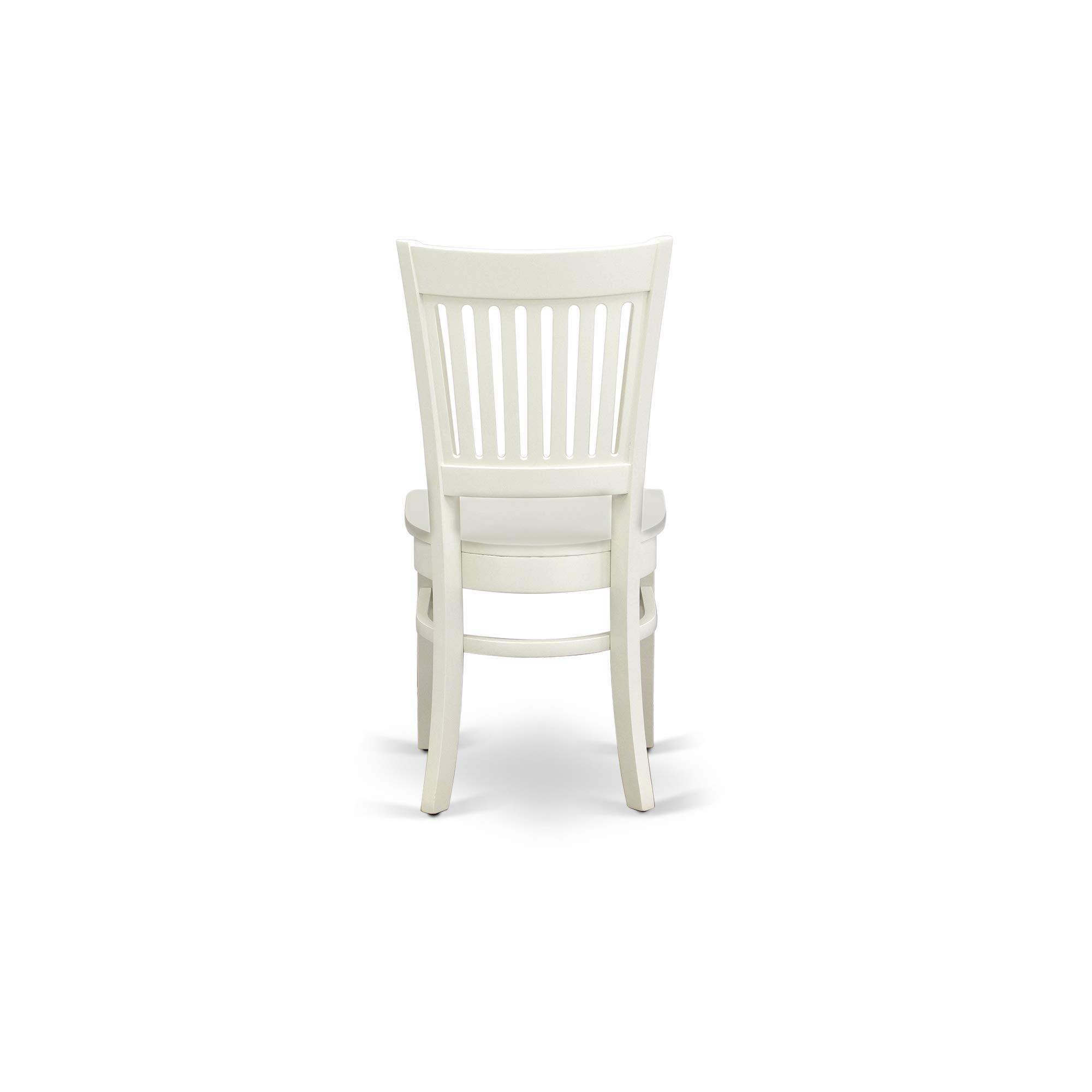 East West Furniture OXVA5-LWH-W 5-Piece Dining Set - Square Solid Wood Table & 4 Kitchen Chairs, 36x36 Inch, Linen White - Perfect for Small Spaces, Breakfast Nooks & Cozy Apartment Dining