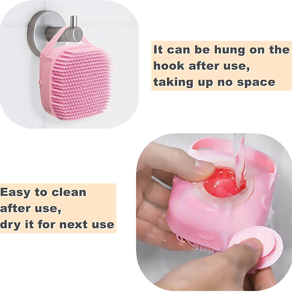 MADDELENA Hair & Scalp Massage Brush - Silicone Body Wash Scrubber for Shower & Bath - Exfoliating Cleaner & Massager for Shampoo & Soap - Perfect for Relaxation & Deep Cleansing