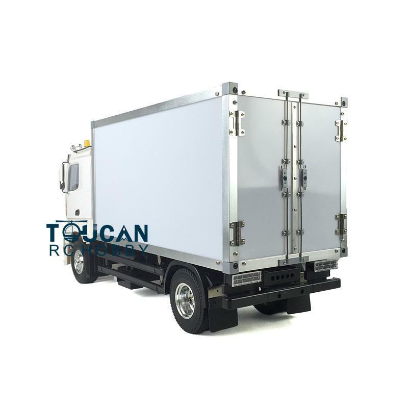 1:14 Scale 2 Axles RC Delivery Truck Kit with Container - DIY Radio Controlled Tractor Model with Motor - Perfect for Hobbyists, Collectors & RC Enthusiasts (US Stock) - Great for Racing, Off-Road Play & Display