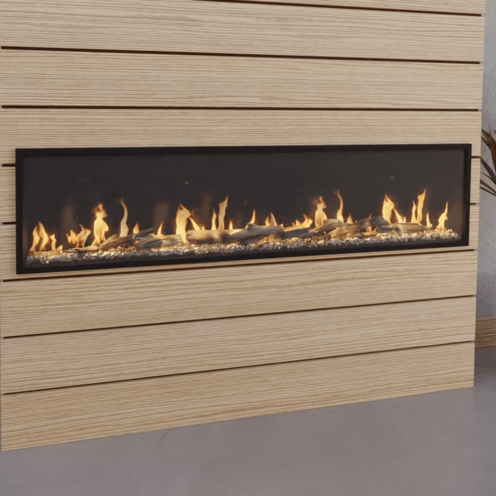 Modern Flames Orion Slim Built-In/Wall Mounted Smart Electric Fireplace - Realistic Flame Effect for Living Room, Bedroom & Office - WiFi Enabled Virtual Fireplace with Adjustable Heat & Lighting