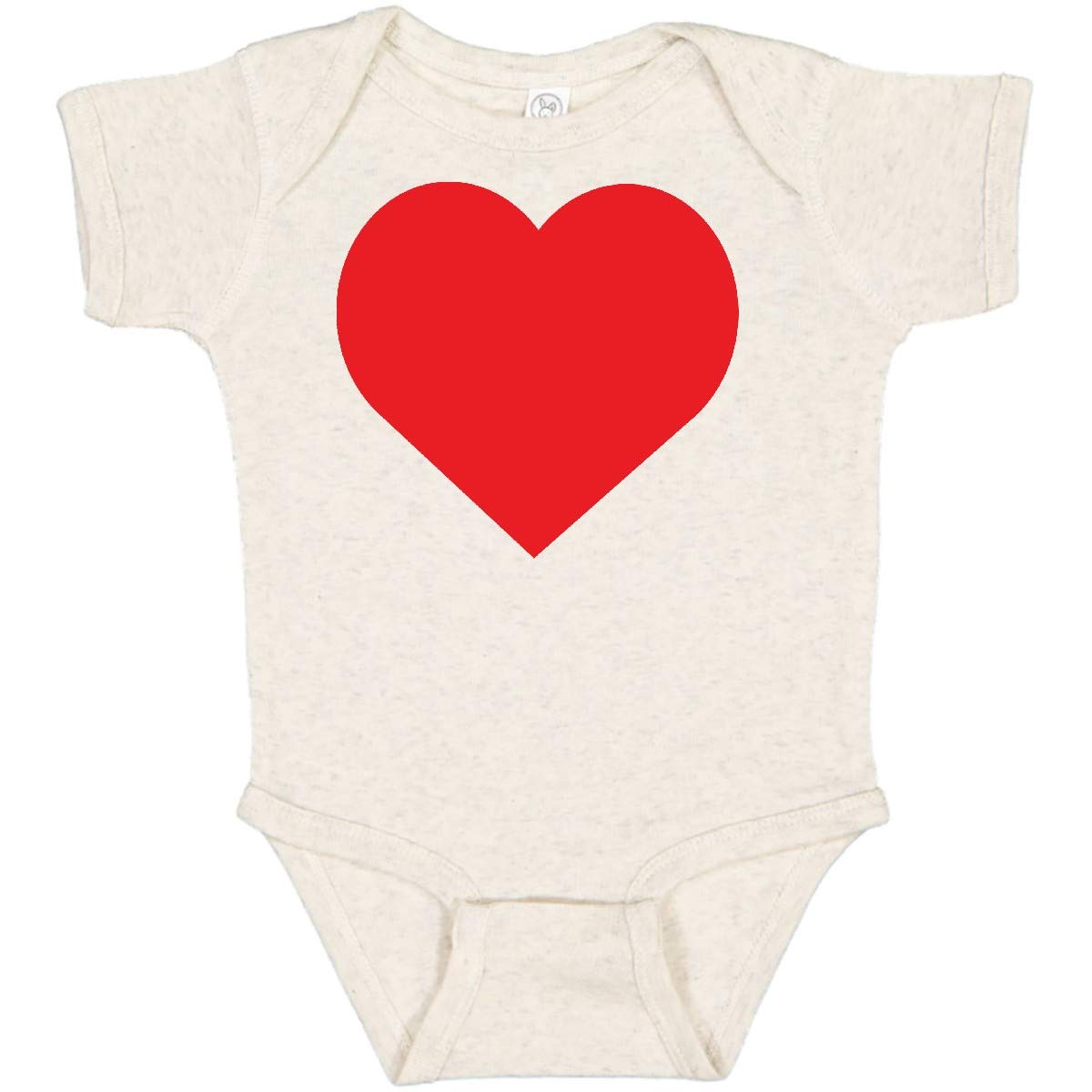 Inktastic Red Heart Baby Bodysuit - Soft Cotton Infant Onesie for Newborns & Toddlers - Perfect for Valentine's Day, Family Photos & Everyday Cute Outfits