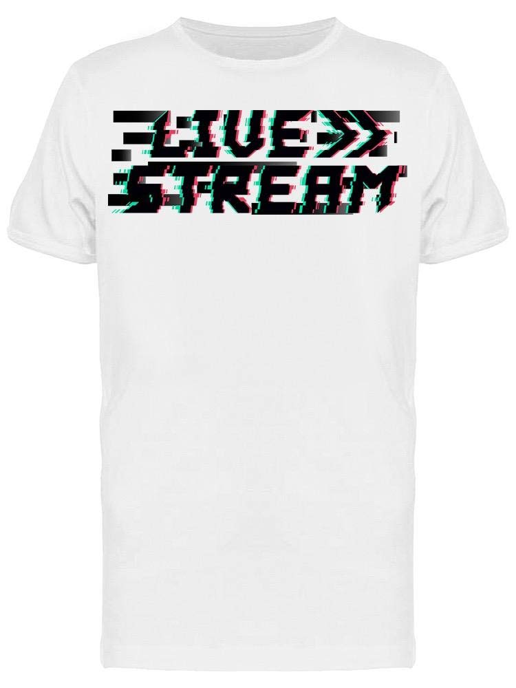 Smartprints Live Stream Glitch Design Gamer T-Shirt for Men - Trendy Graphic Tee for Gaming, Streaming & Casual Wear