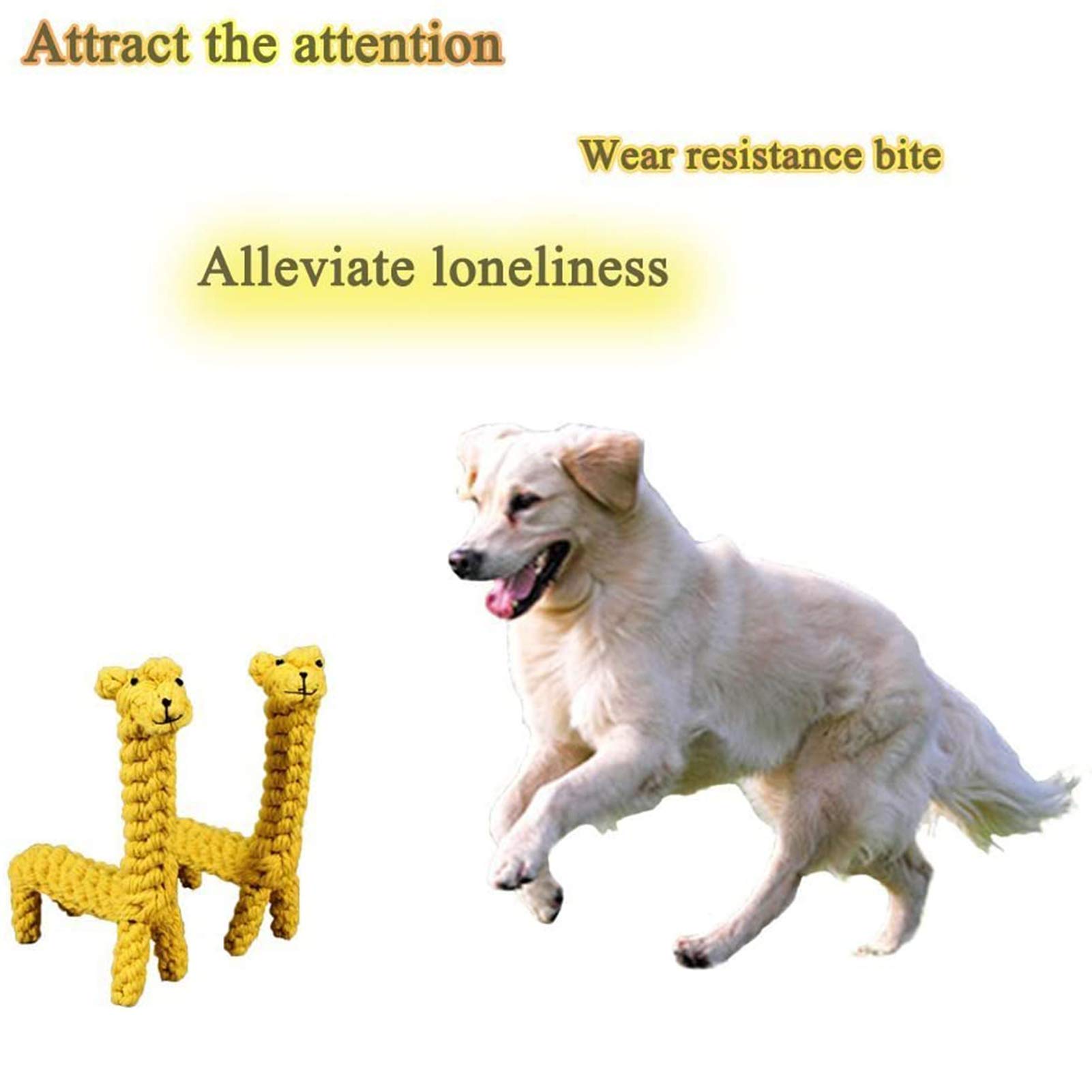 Durable Dog Chew Toys for Puppies & Adult Dogs - Rope Ball Knot Teething Toys for Small to Medium Dogs, Training Treats & Boredom Relief (Giraffe Design) - Perfect for Indoor Play, Outdoor Fetch & Dental Health