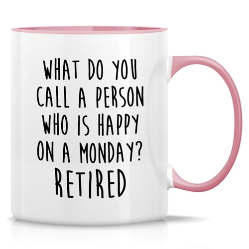 RTD007 - White Mug with Pink Handle and Inner
