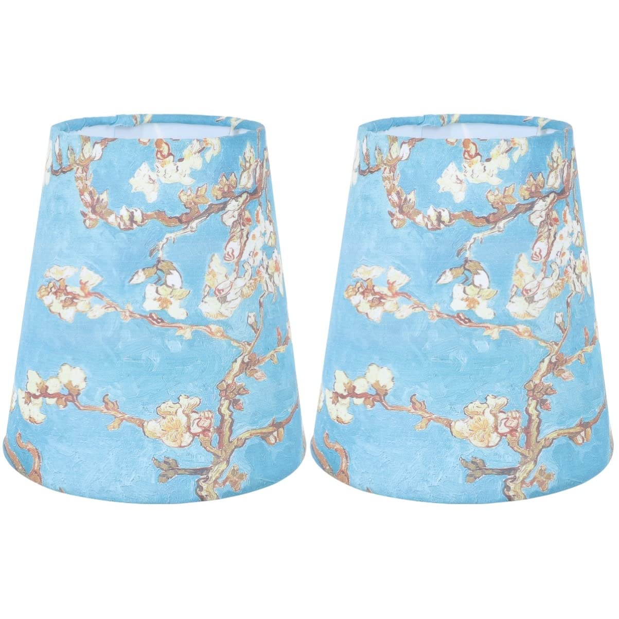 Vintage Blue Drum Floor Lamp Shade - 2 PCS Set for Office Decor, Table Light Cover, Easter Party Ornaments | Perfect for Home Office Lighting, Living Room Accent & Holiday Decorations