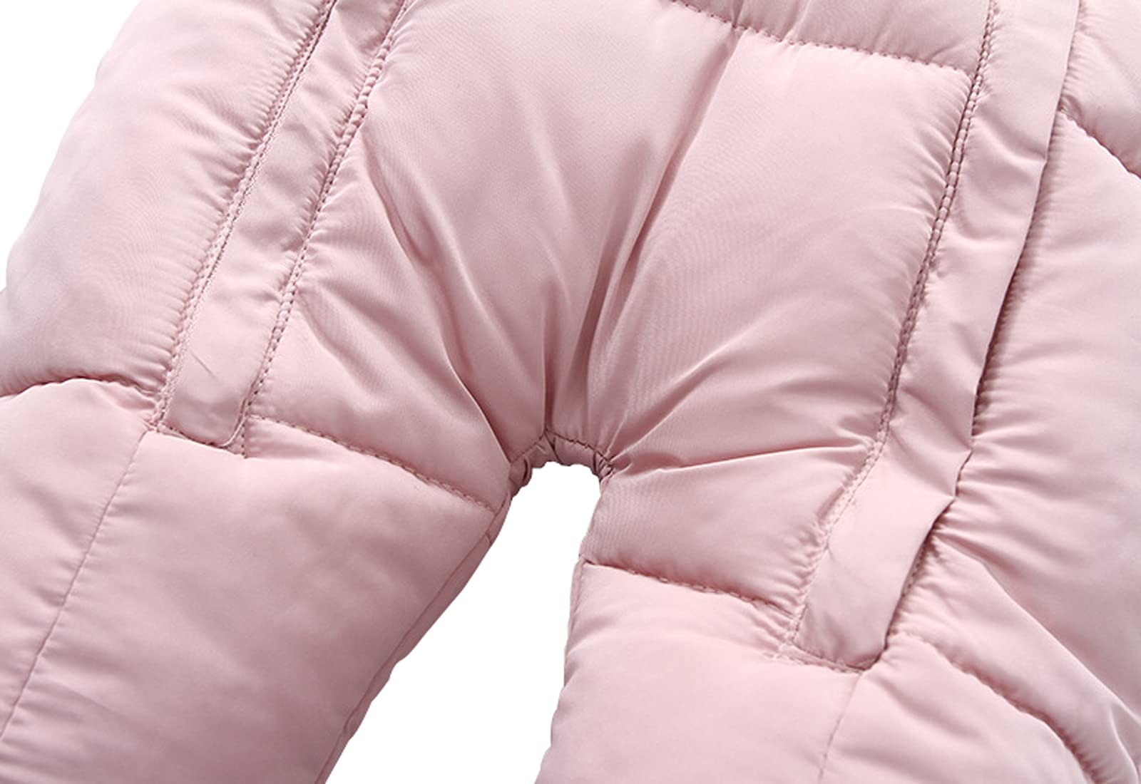 Baby Boys & Girls Winter Snowsuit with Ears Hood & Star Print - Warm Puffer Jacket with Attached Mittens for Outdoor Play & Snow Adventures