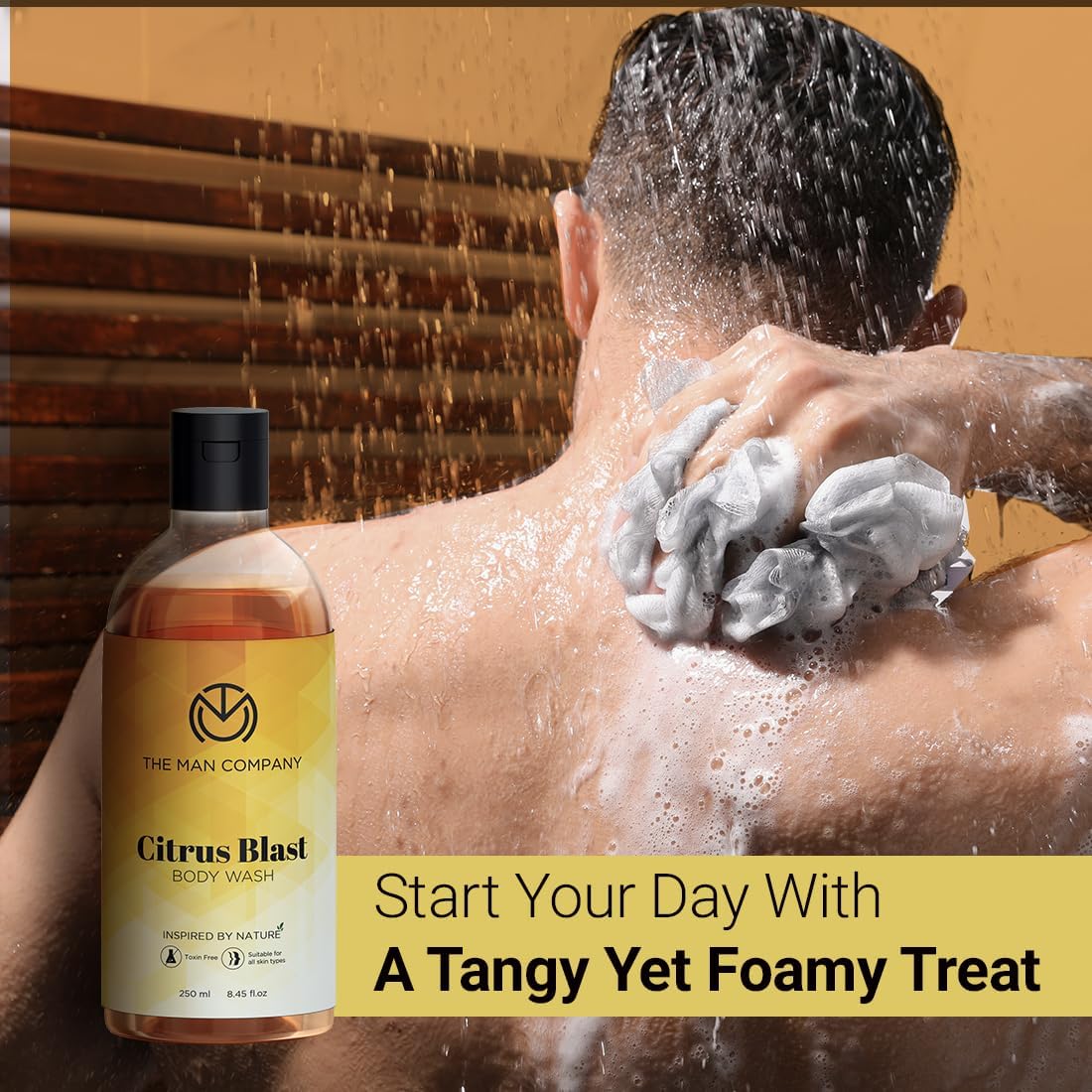 Citrus Blast Perfumed Body Wash for Men - 3 Pack (250ml Each) | Energizing Shower Gel for Deep Cleansing & Cooling Refreshment | Toxin-Free Formula | Perfect for Morning Showers & Post-Workout Revitalization