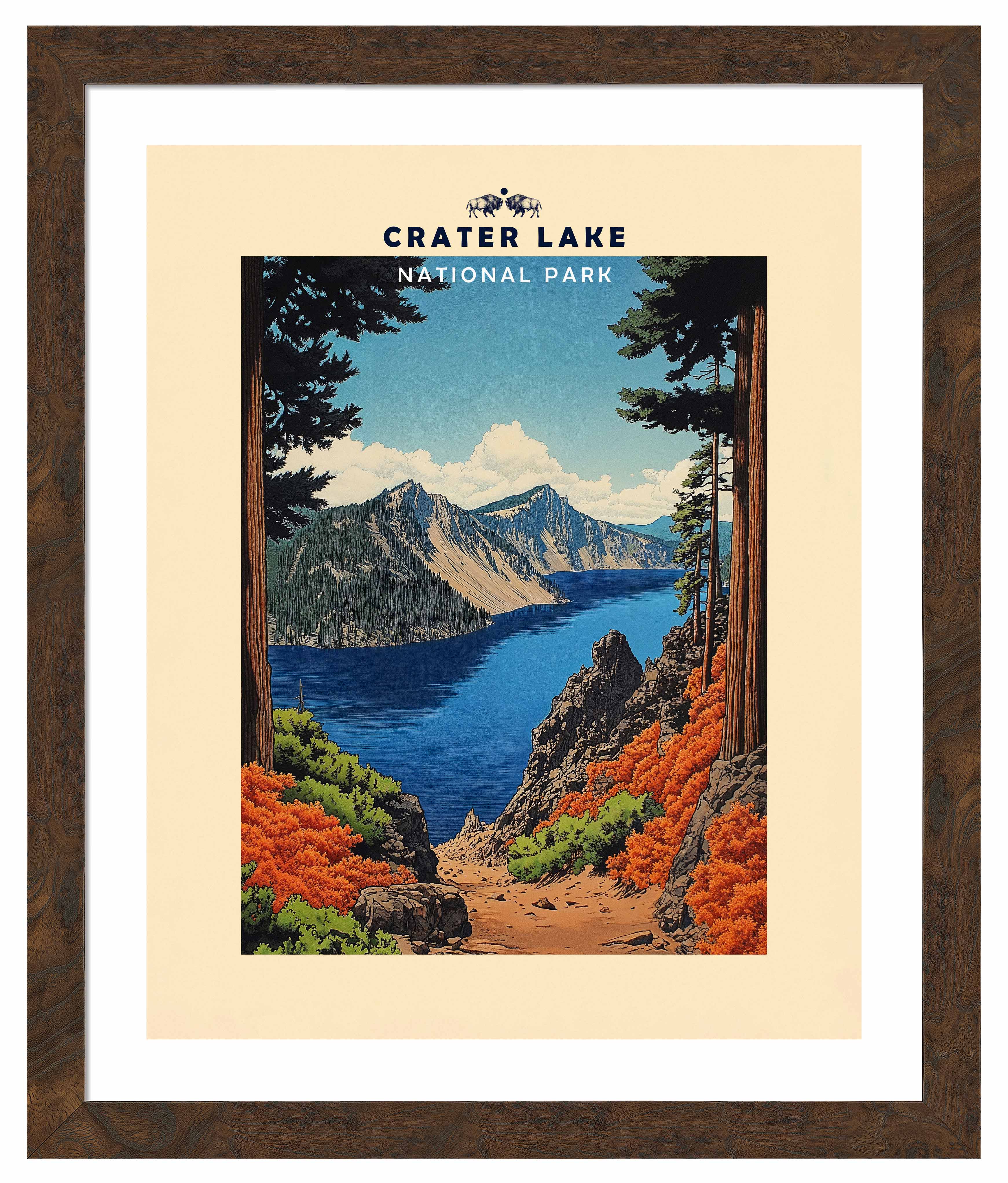 Crater Lake Art Prints - Stunning Wall Decor for Home & Office - Perfect for Living Room, Bedroom, or Gift