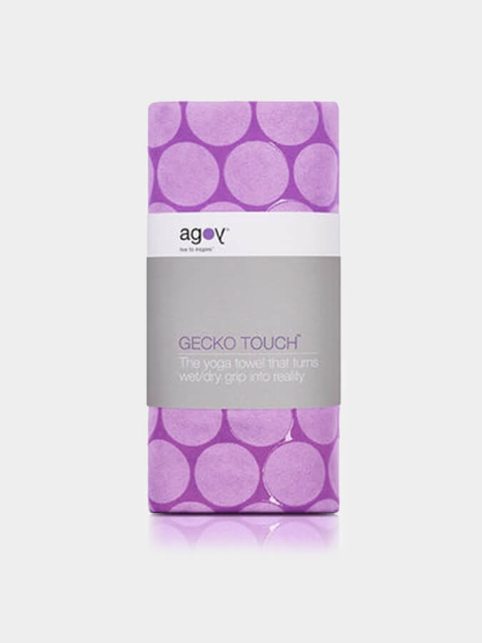 Non-Slip Agoy Gecko Touch Yoga Towel - Ultra Absorbent & Eco-Friendly for Hot Yoga, Pilates & Workouts - Perfect for Grip & Sweat Control in Studios or Home Gym