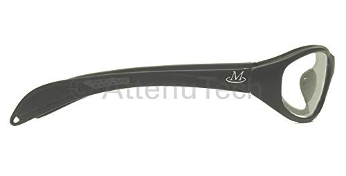Radiation Protection Glasses - Lead Glasses MicroLite Plus with 0.75mm Schott Leaded Lenses, Black, Non-Prescription - Perfect for X-Ray, Dental, and Medical Professionals
