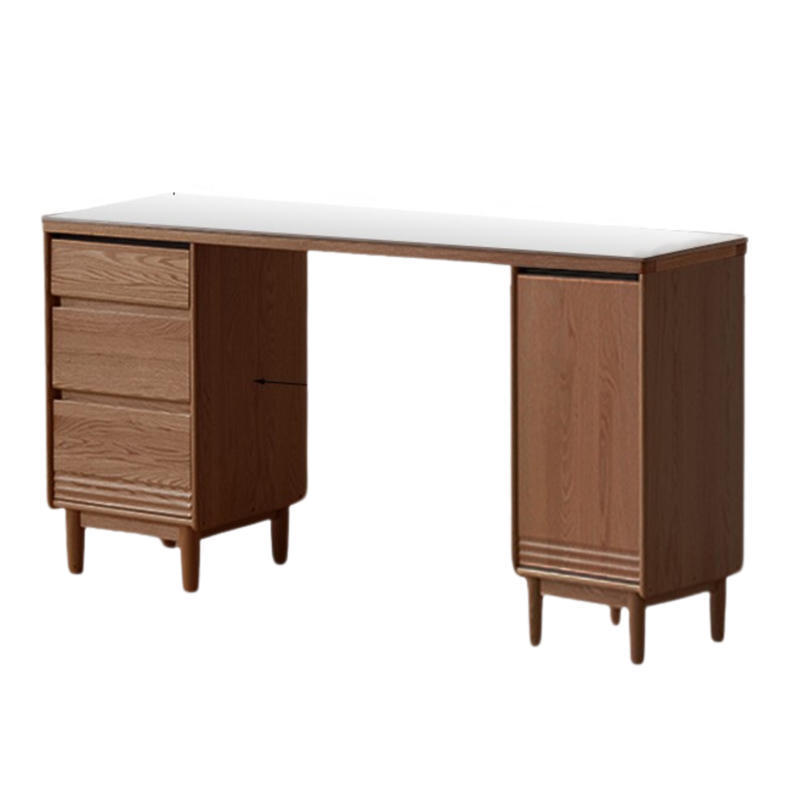 Solid Oak and Ash Wood Modern Rock Board Sideboard - Stylish Storage for Living Room, Dining Room, or Entryway