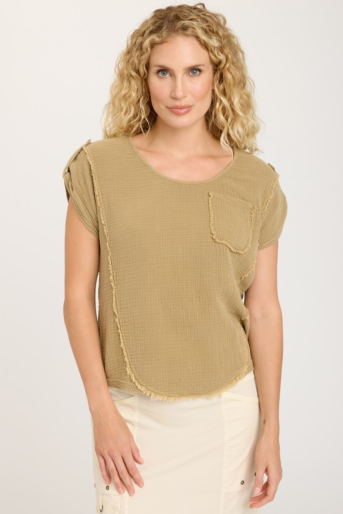 Grigg Tee Linwood Sands Pigment Dyed T-Shirt - Soft Vintage Washed Cotton Tee for Men & Women | Perfect for Casual Wear, Layering & Everyday Comfort