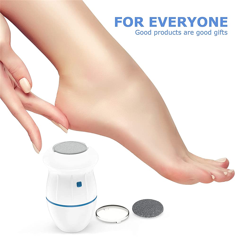 Electric Foot Callus Remover & Pedicure Tool - Portable Rechargeable Foot Grinder with Vacuum Adsorption for Dead, Hard, Cracked & Dry Skin - Heel Repair & Foot Care for Smooth Soft Feet - Perfect for Home Spa, Travel & DIY Pedicure (Blue)