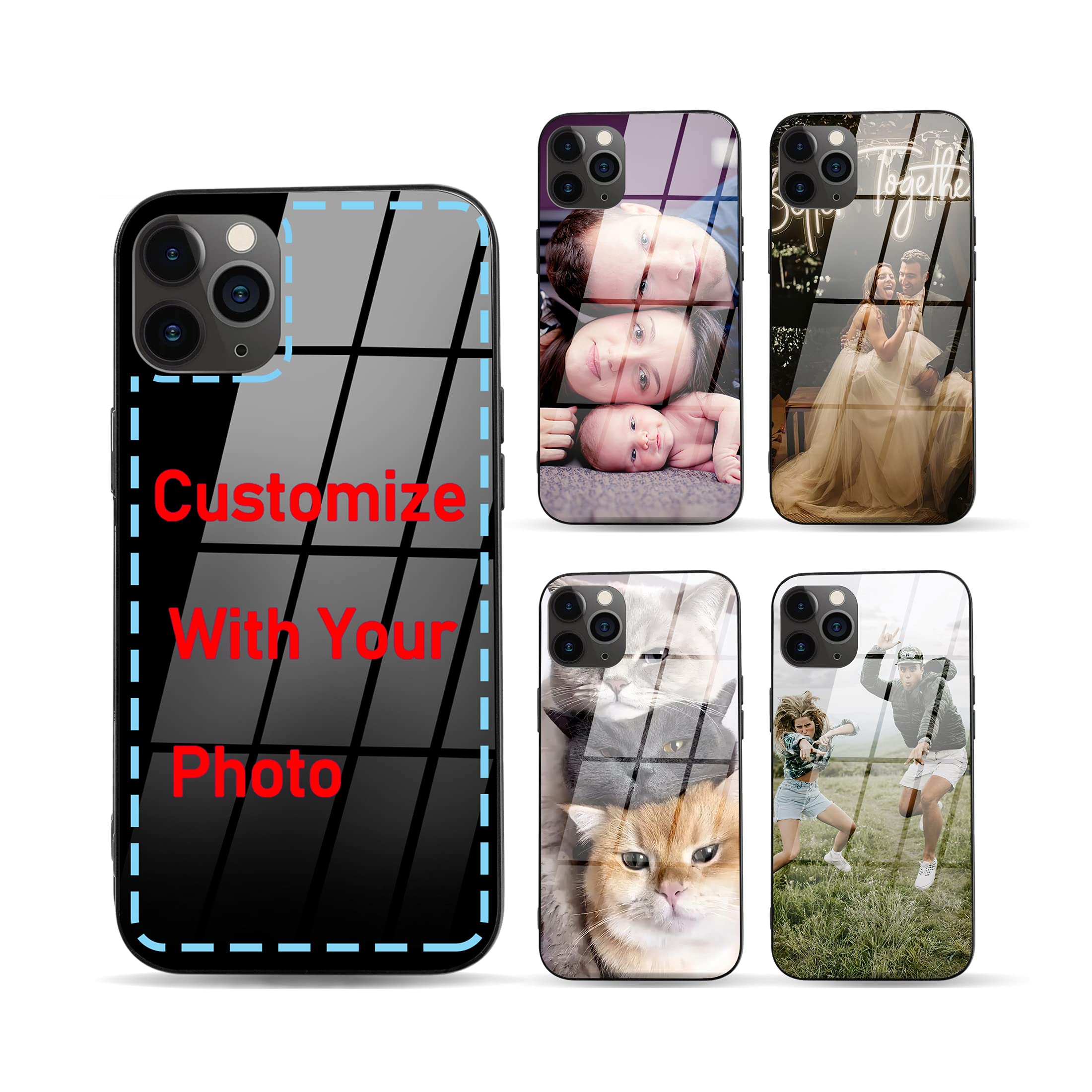 Custom iPhone 11/11 Pro/11 Pro Max Phone Case - Personalized with Photos & Text - Design Your Own Protective Cover - Perfect for Gifts, Travel & Everyday Use