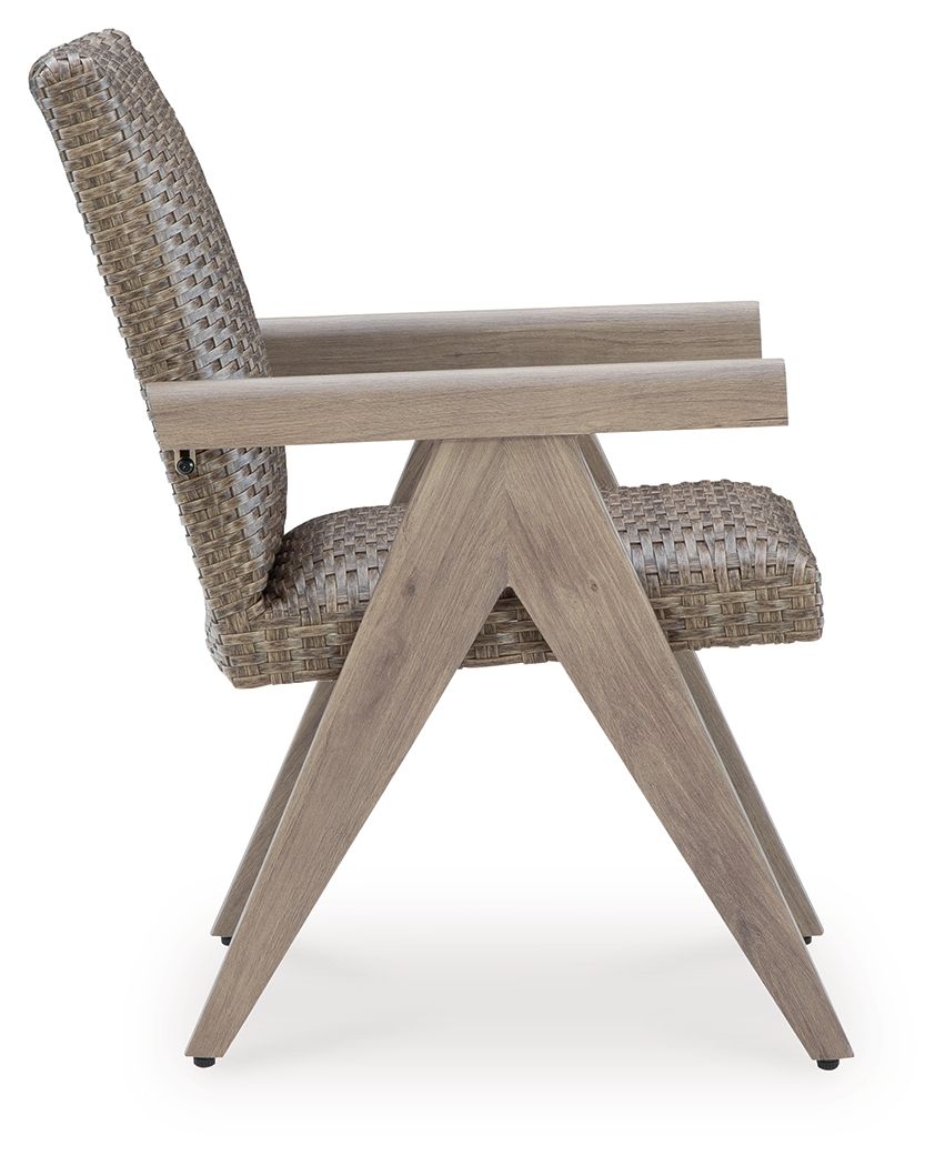 Cliff Trails Beige Arm Chair Set of 2 - Modern Living Room Accent Chairs for Home Office, Lounge & Reading Nook
