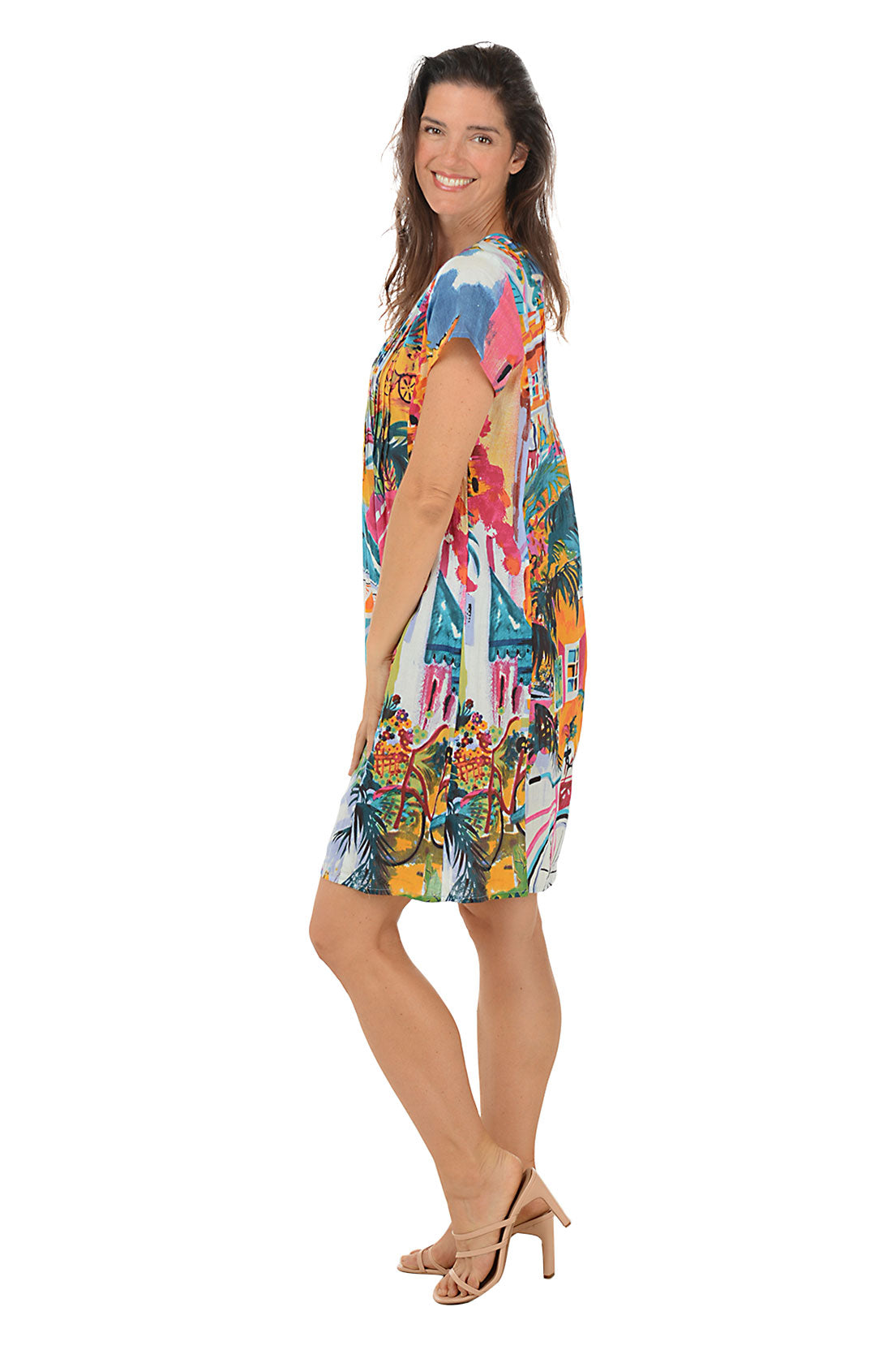 Florida Organic Cotton Short Sleeve Dress - Women's Casual Summer Dress for Beach, Vacation & Everyday Wear | Eco-Friendly & Comfortable