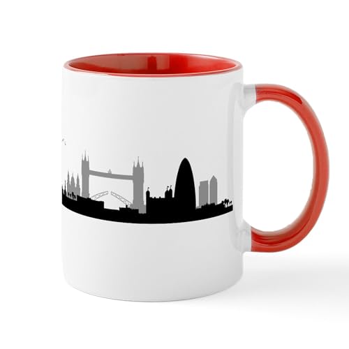 White/Red Inside - Skyline London Mugs