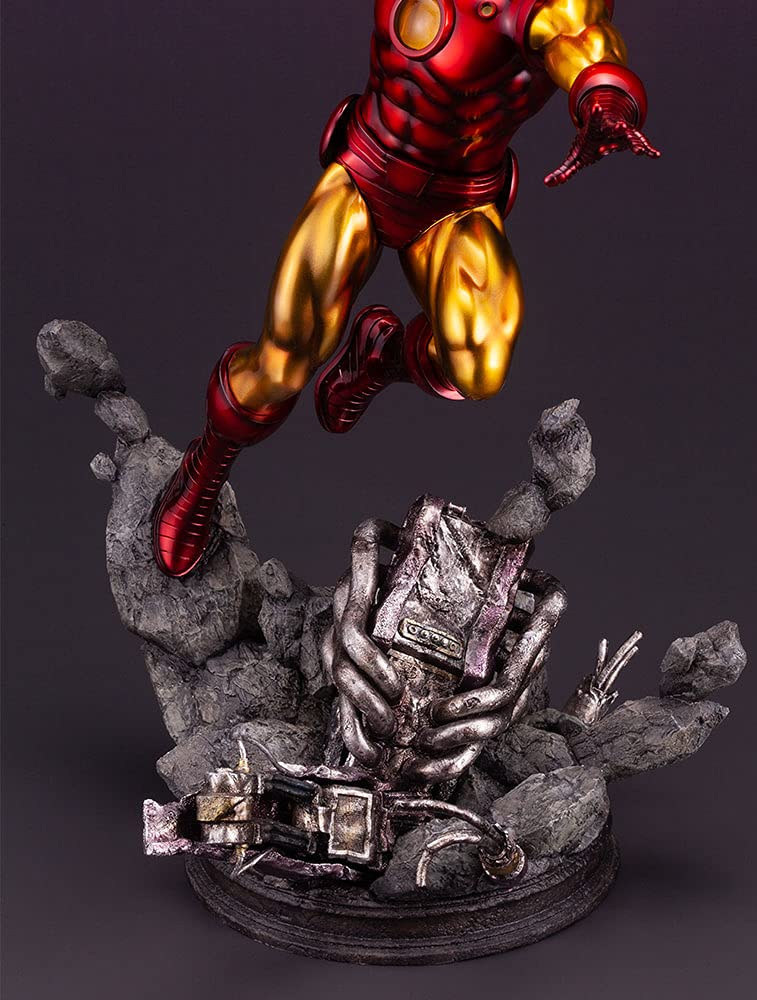 Marvel Avengers Iron Man FIN Art Statue Collectible Figure - Premium Superhero Home Decor for Marvel Fans & Collectors | Perfect for Display Shelf, Office Desk, or Gift for Comic Lovers