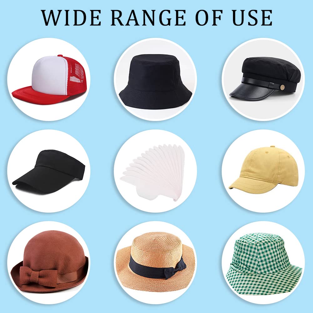 AHANDMAKER 30 Pcs Hat Sweat Liner Pads - Absorbent Sweatband for Golf, Baseball & Sports Hats - Soft Collar Liners for Men & Women - Stay Dry & Comfortable During Workouts, Outdoor Activities & Sports