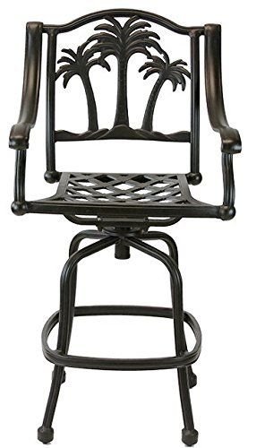 8-Piece Palm Tree Outdoor Patio Set with Swivel Barstools - 30