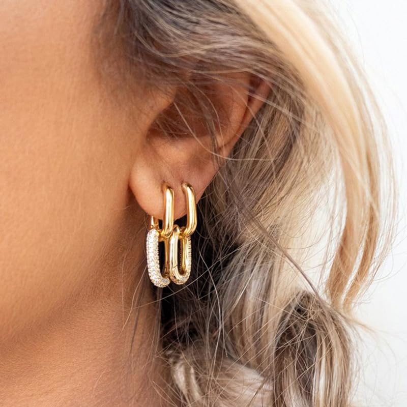 14K Gold Plated Small Huggie Hoop Earrings for Women - Hypoallergenic Lightweight Cartilage Piercing Cuff - Perfect for Everyday Wear, Date Nights & Special Occasions