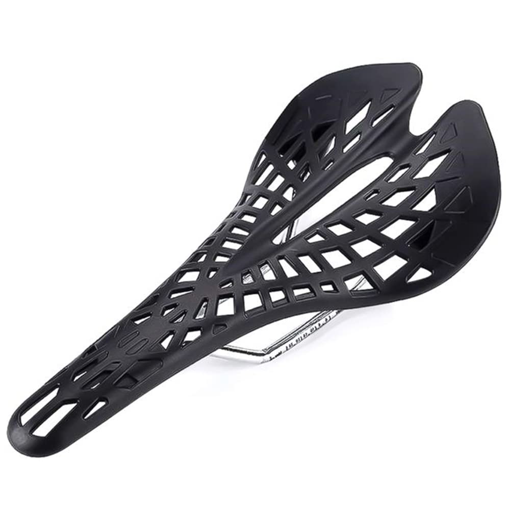 Premium Carbon Fiber Bicycle Saddle - Lightweight PU Cushion with Spider Design for Mountain & Road Bikes - Breathable Comfort for Long Distance Cycling - Perfect for Commuting, Touring & Fitness Riding