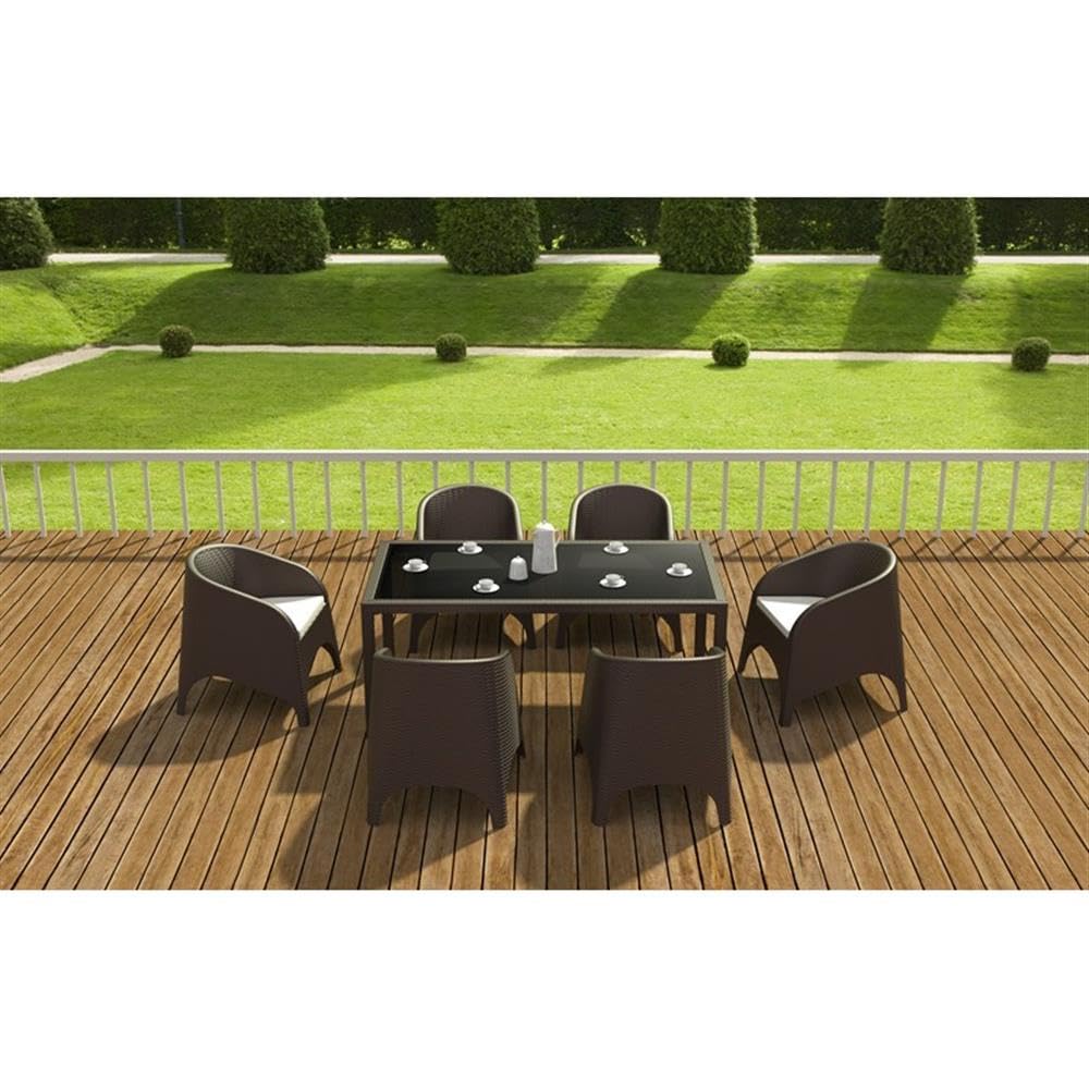 Brown Resin Wicker Patio Chairs Set of 2 - Outdoor Garden Furniture for Poolside, Deck, Porch & Backyard Relaxation