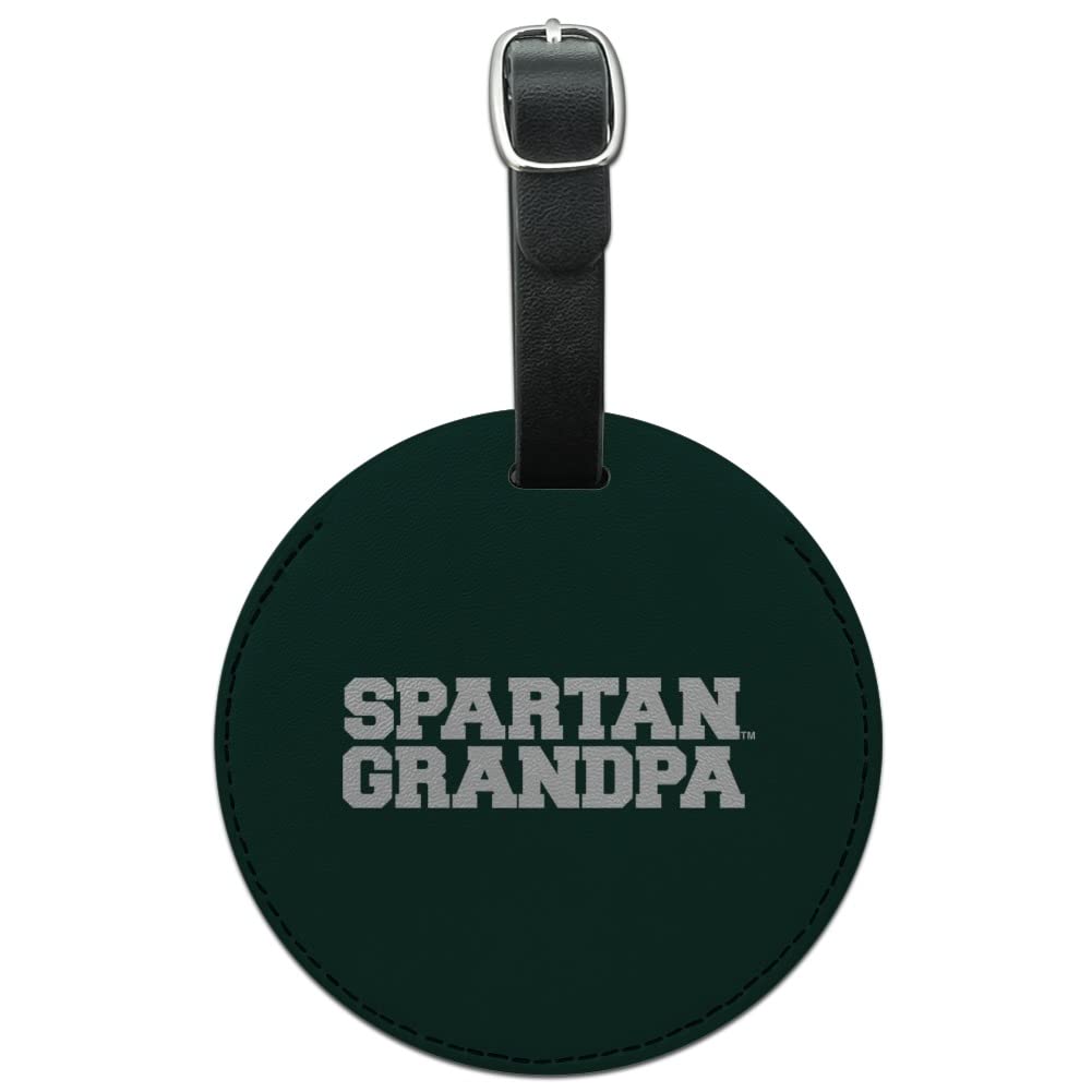 Michigan State Spartans Leather Luggage Tag - Personalized Carry-On ID Tag for Travel Bags - Perfect for Suitcases, Backpacks & Duffel Bags