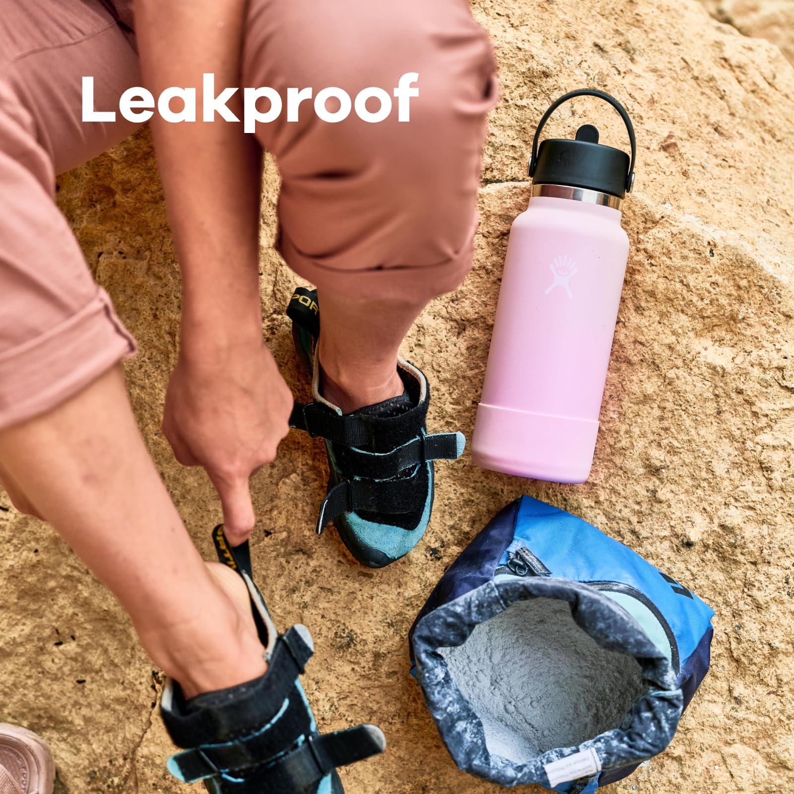 Hydro Flask Wide Mouth Vacuum Insulated Stainless Steel Water Bottle with Leakproof Straw Lid - Keeps Drinks Cold for 24 Hours - Perfect for Gym, Hiking, Travel, School & Office Use