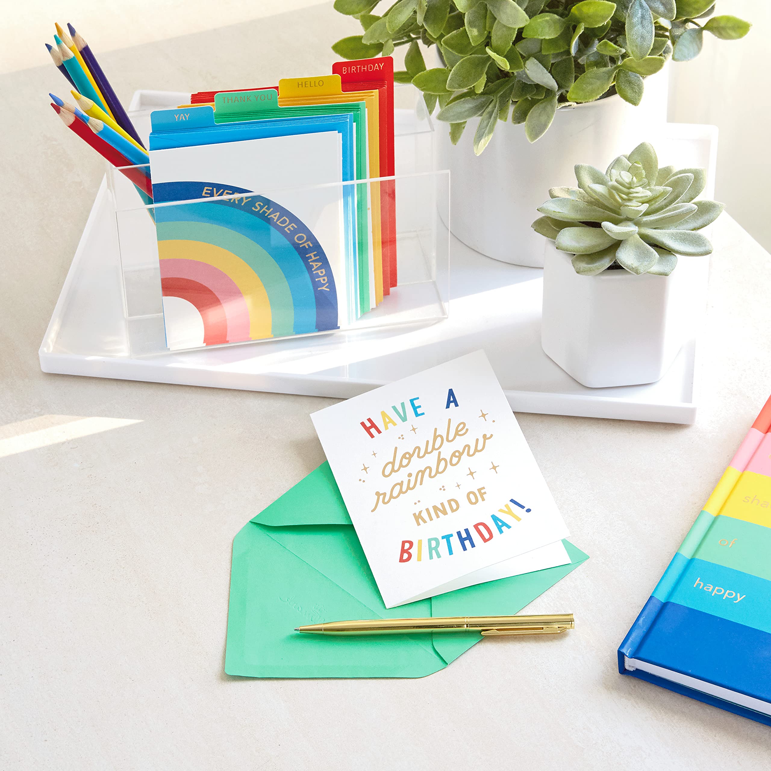 Hallmark All Occasion Crayola Greeting Cards Set - 20 Pack with Birthday, Thank You & Blank Cards for Kids, Teachers & Friends | Perfect for School, Office & Home Celebrations