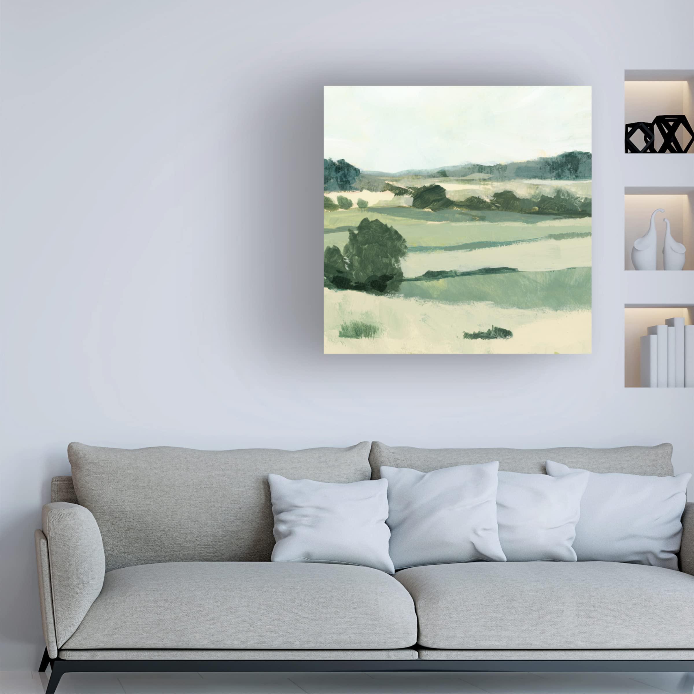 Victoria Barnes 'Textured Countryside II' Canvas Wall Art - Handmade Landscape Painting for Living Room, Bedroom & Office Decor
