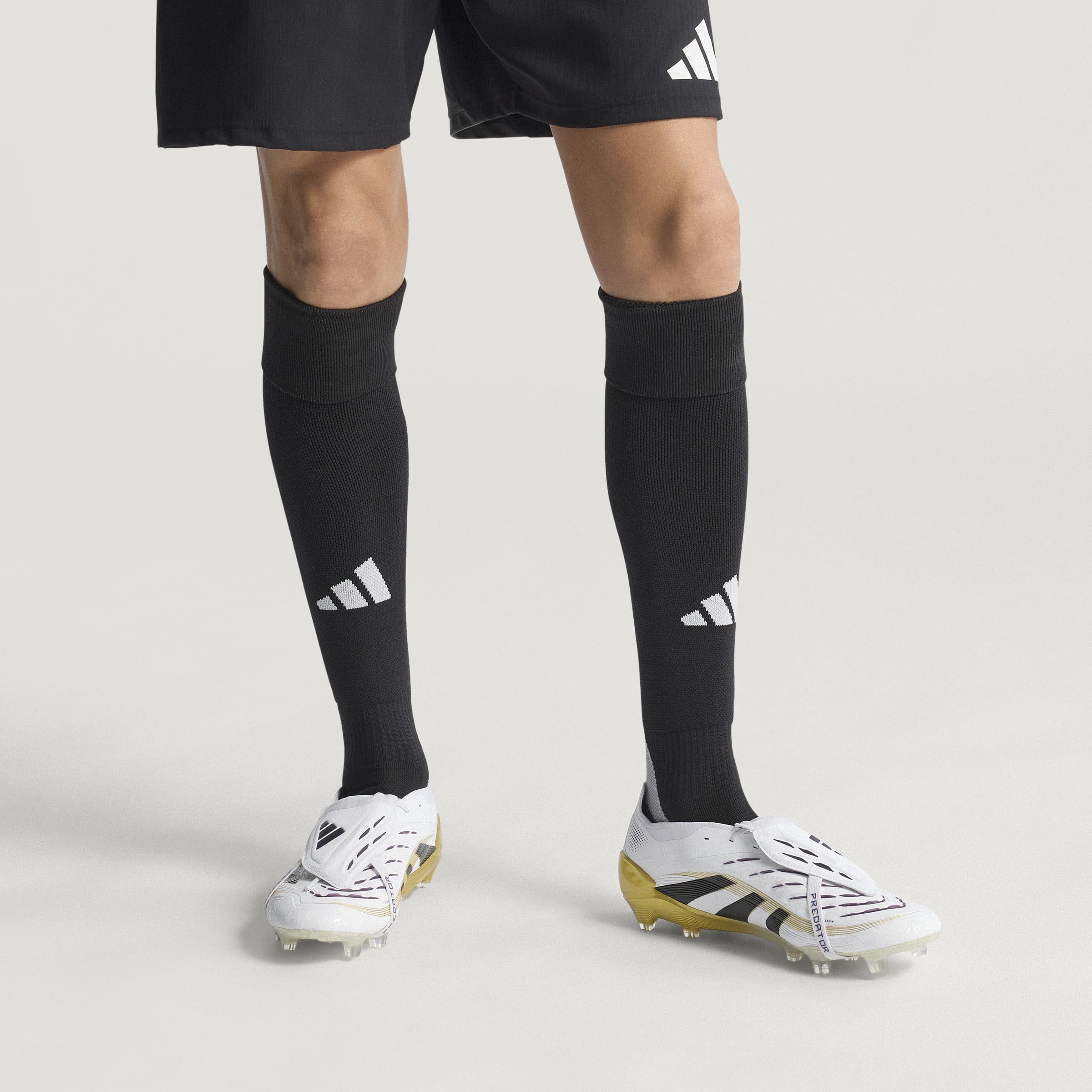 Adidas Predator Elite FG Soccer Cleats - White/Core Black/Gold Metallic - Fold Over Tongue Design for Enhanced Fit - Perfect for Competitive Matches & Training Sessions