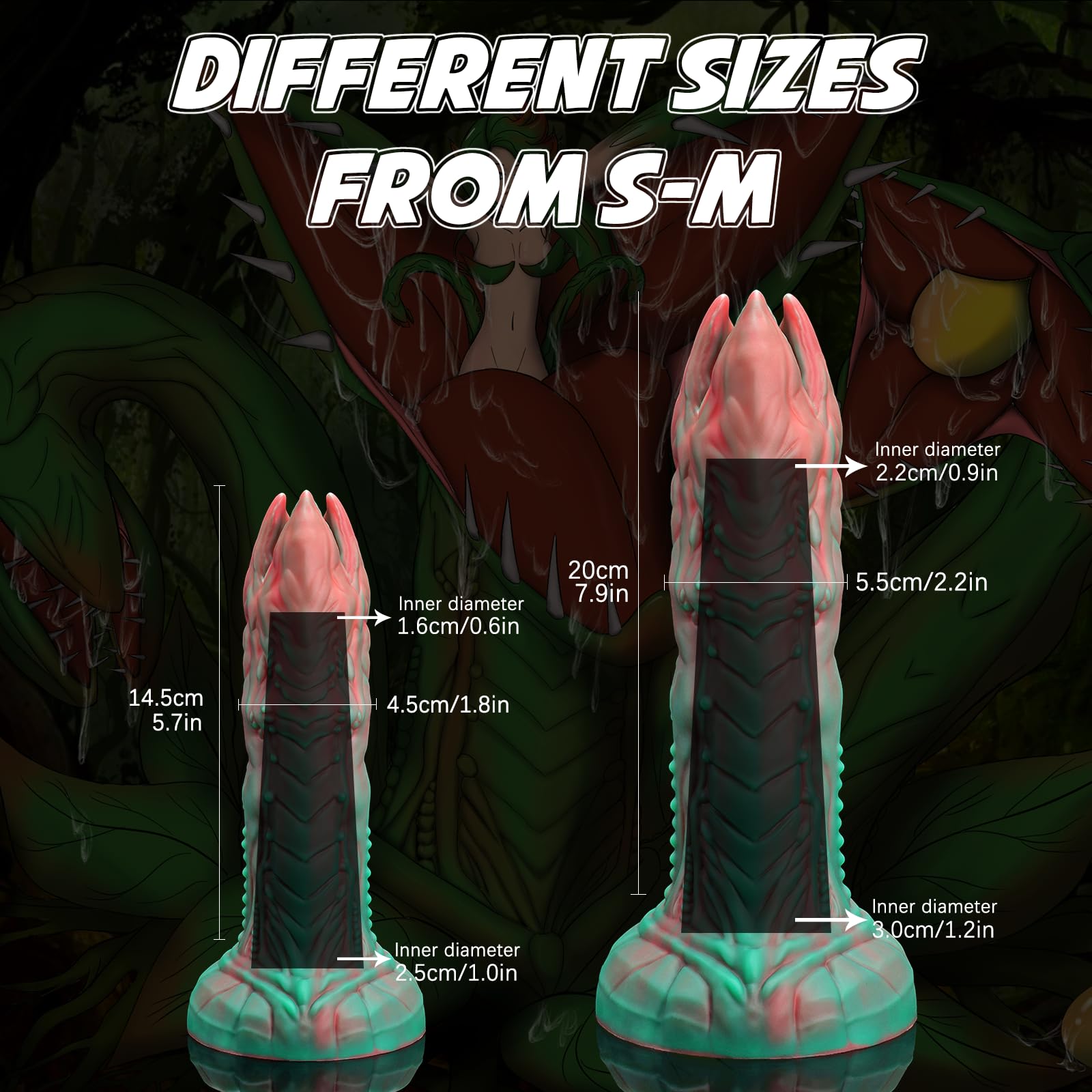 6.7 Inch Realistic Silicone Dildo with Strong Suction Cup - Nothosaur Audrey II Ovipositor Egg-Laying Sex Toy for Anal Play & Fantasy Roleplay | Perfect for BDSM, Adult Collection & Sensory Exploration