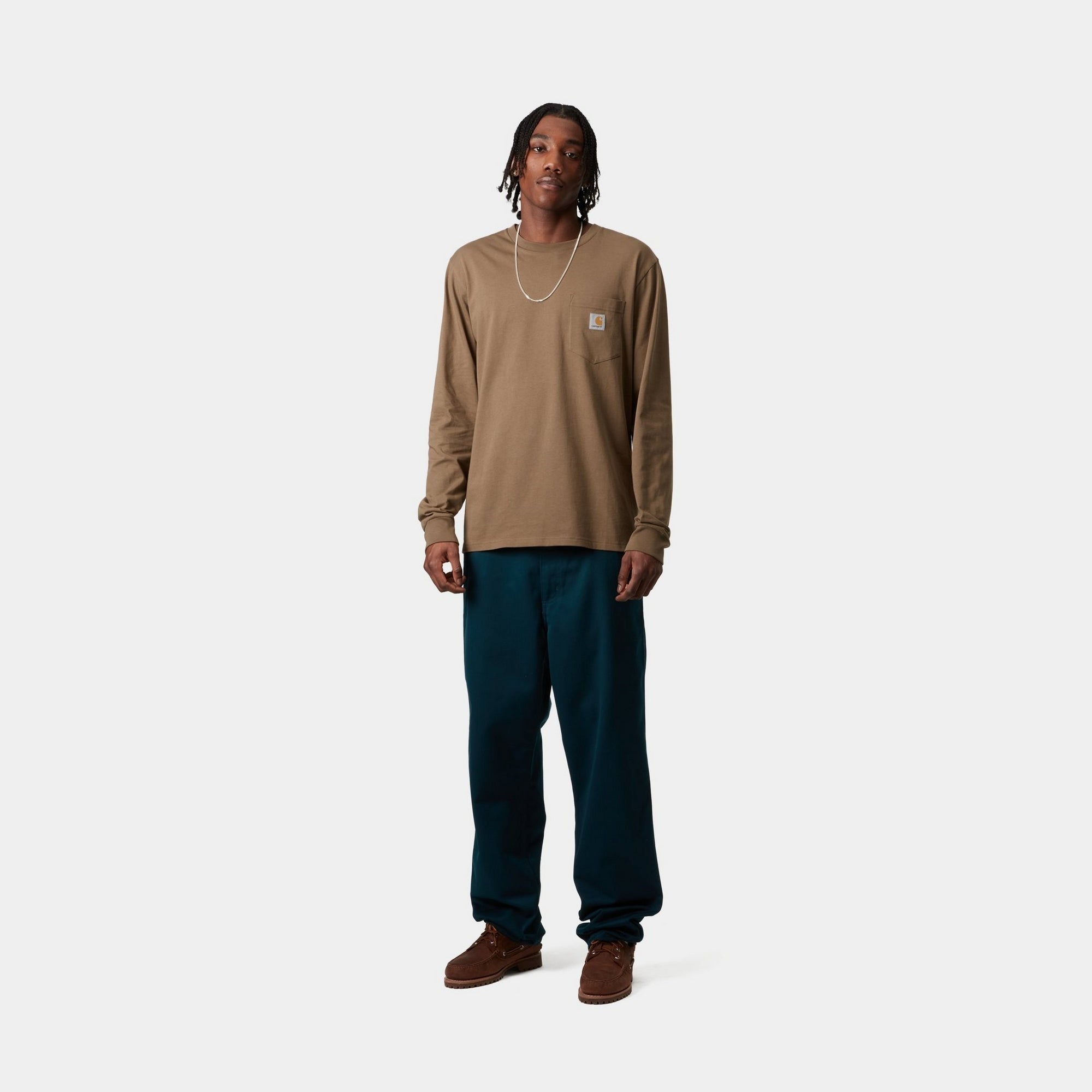 Men's Long Sleeve Pocket T-Shirt - Soft Cotton Blend Casual Shirt for Everyday Wear | Perfect for Work, Travel & Outdoor Activities