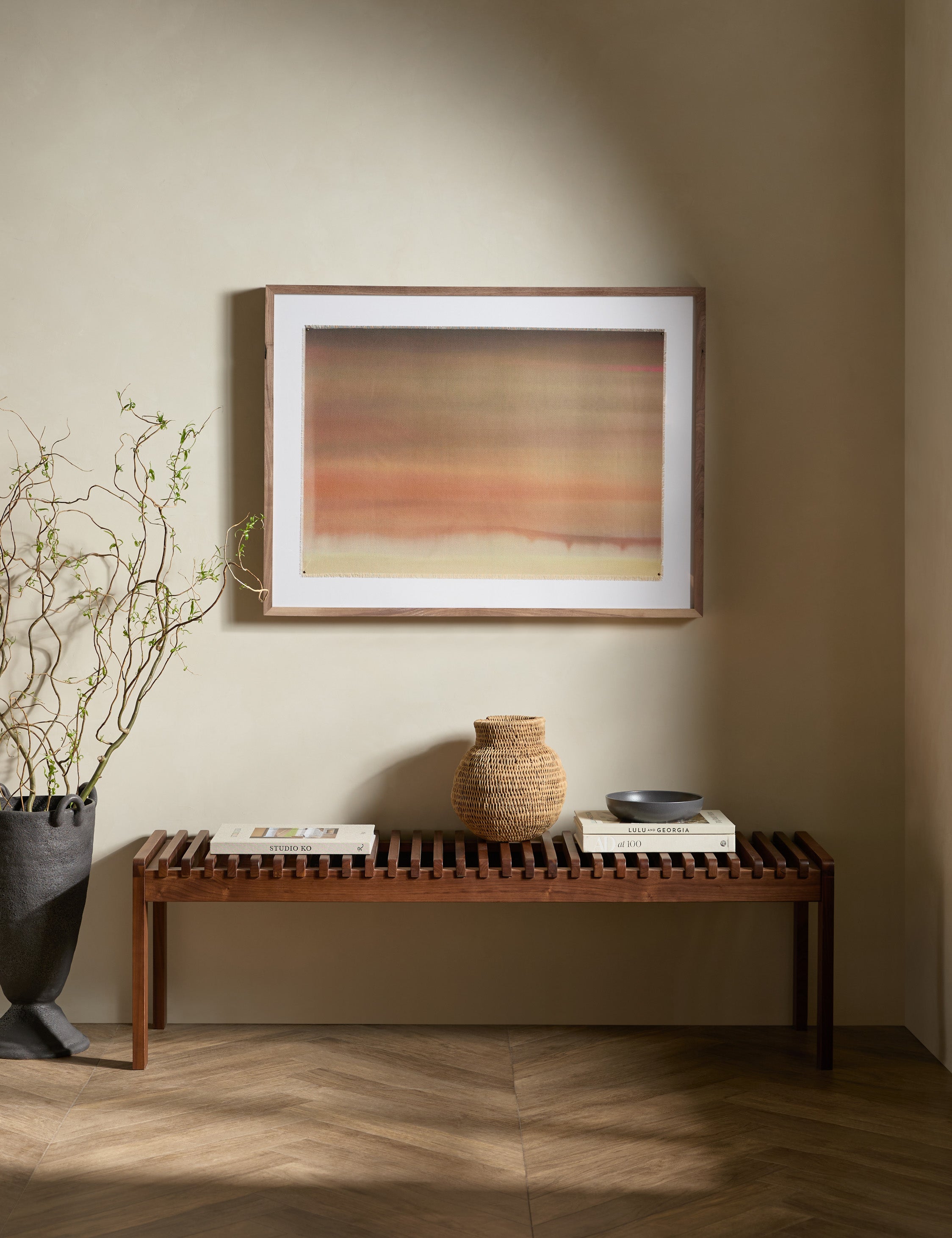 Abstract Ombre 04 Wall Art Print by Roseanne Kenny - Modern Gradient Canvas Painting for Living Room, Bedroom & Office Decor