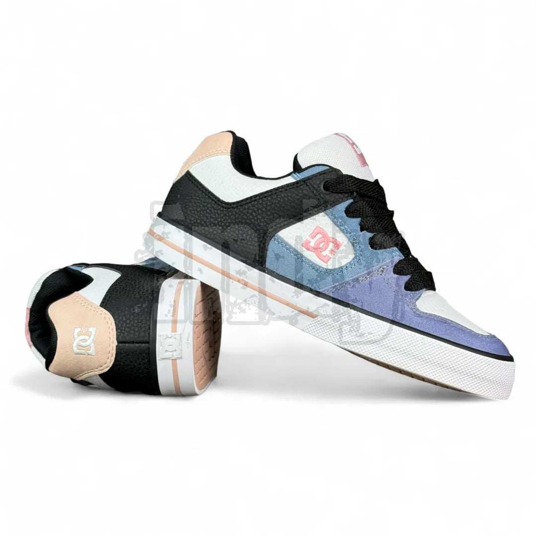DC Pure Women's Sneakers - Black, Blue, Pink & White | Casual Comfort Shoes for Walking, Running & Everyday Wear