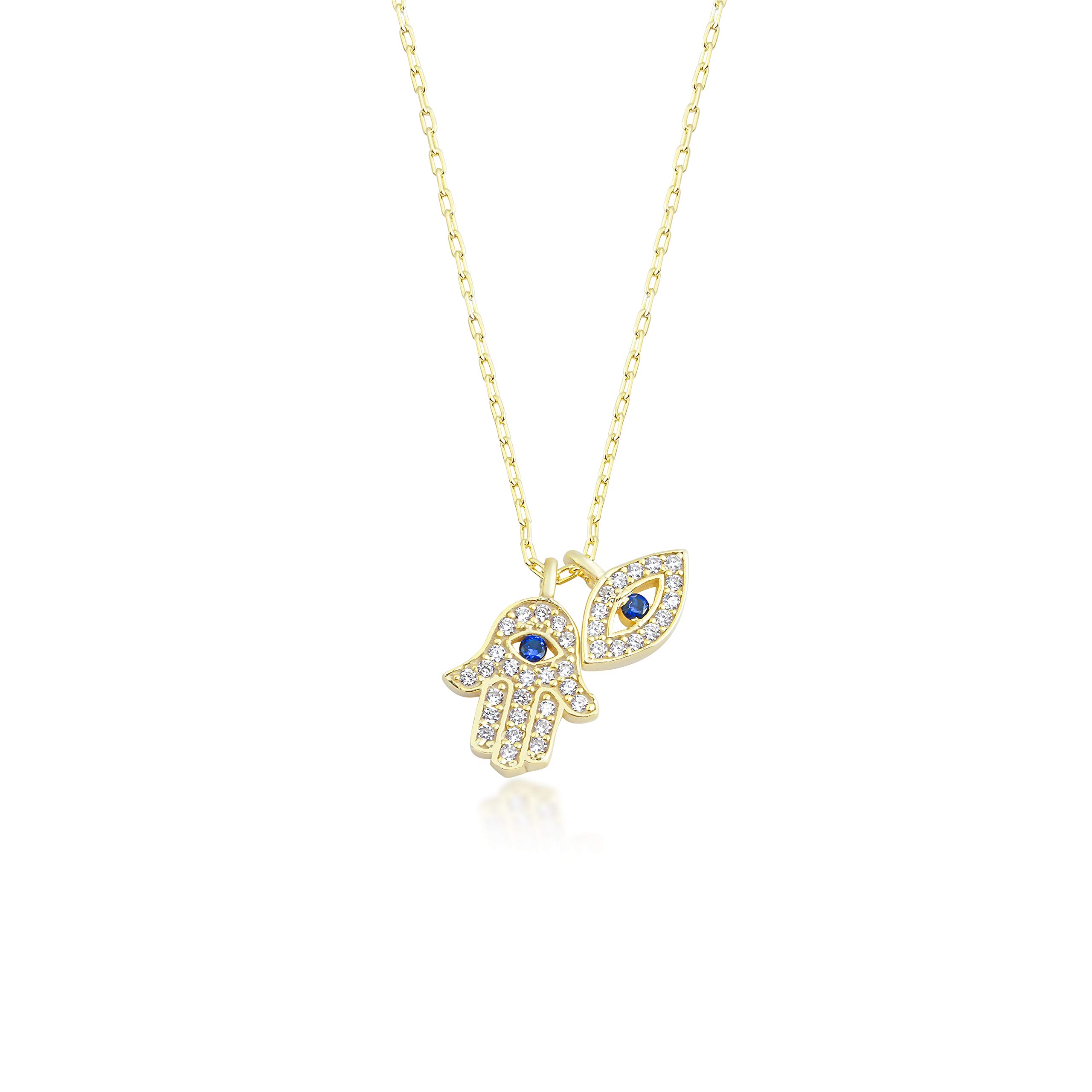 18K Gold Plated 925 Sterling Silver Zirconia Pendant Necklace for Women | Elegant Choker Jewelry with Gift Box | Perfect for Birthday, Anniversary & Valentine's Day Gifts