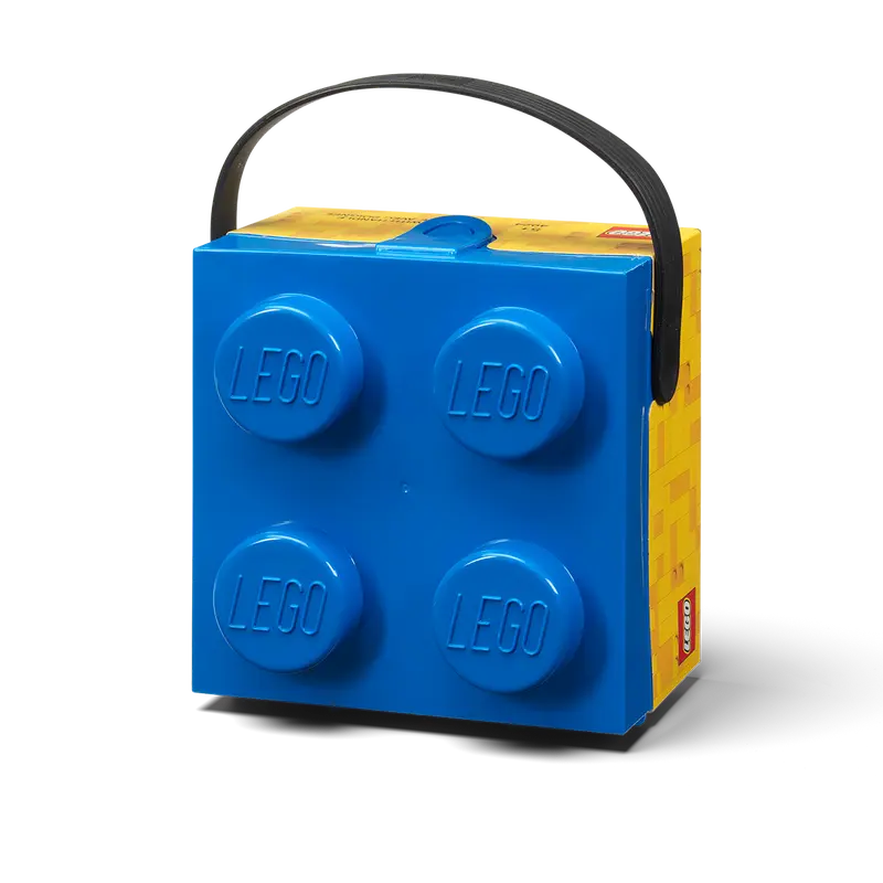 Blue LEGO Storage Box with Handle - Perfect for Organizing Kids' Toys, Building Blocks, and Playroom Accessories
