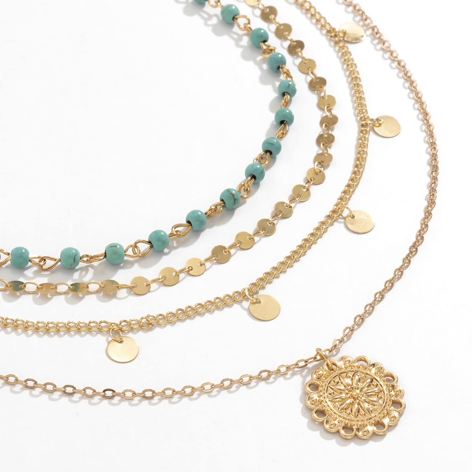 YANCHEN Women's Layered Necklace Set - Dainty Stackable Chain Necklaces with Charms, Trendy Jewelry Gift for Christmas, Birthday & Stocking Stuffers | Perfect for Layering, Daily Wear & Special Occasions
