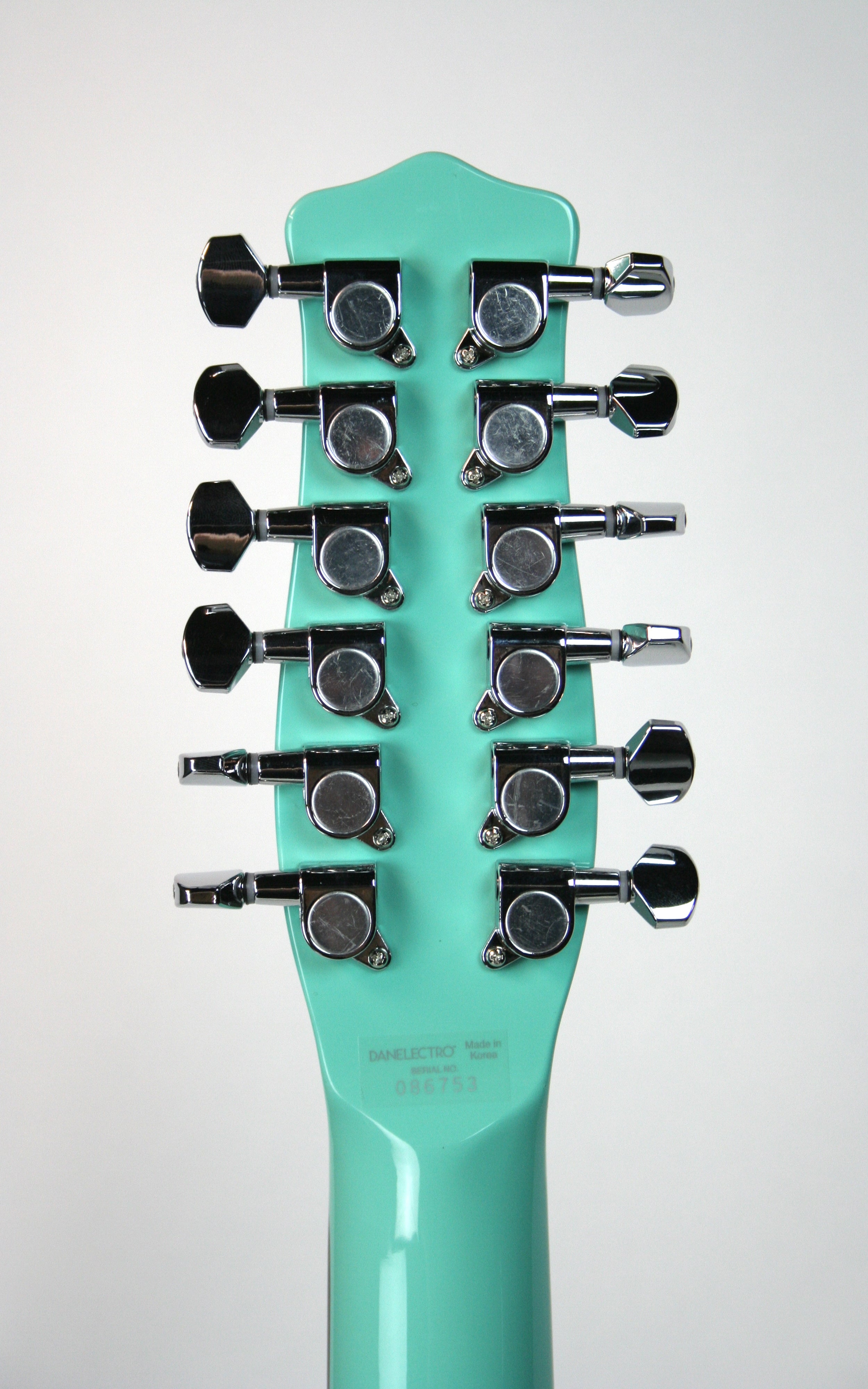Danelectro '59 12-String Electric Guitar in Aqua Blue - Perfect for Rock, Blues & Vintage Music Performances
