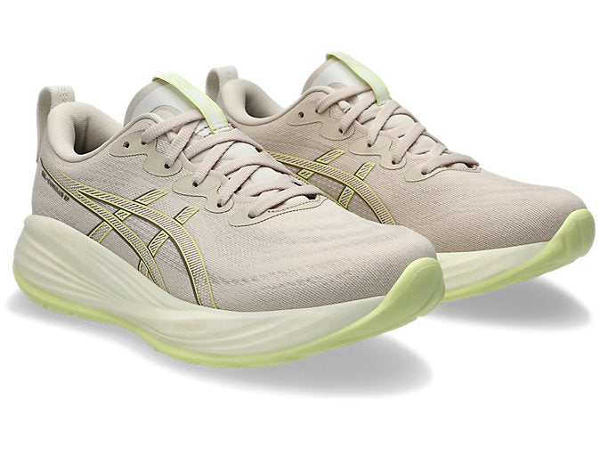 ASICS Women's Gel-Cumulus 27 Running Shoes - D Width - Mineral Beige/Huddle Yellow | Cushioned Road Running Sneakers for Women | Perfect for Marathon Training & Daily Jogging